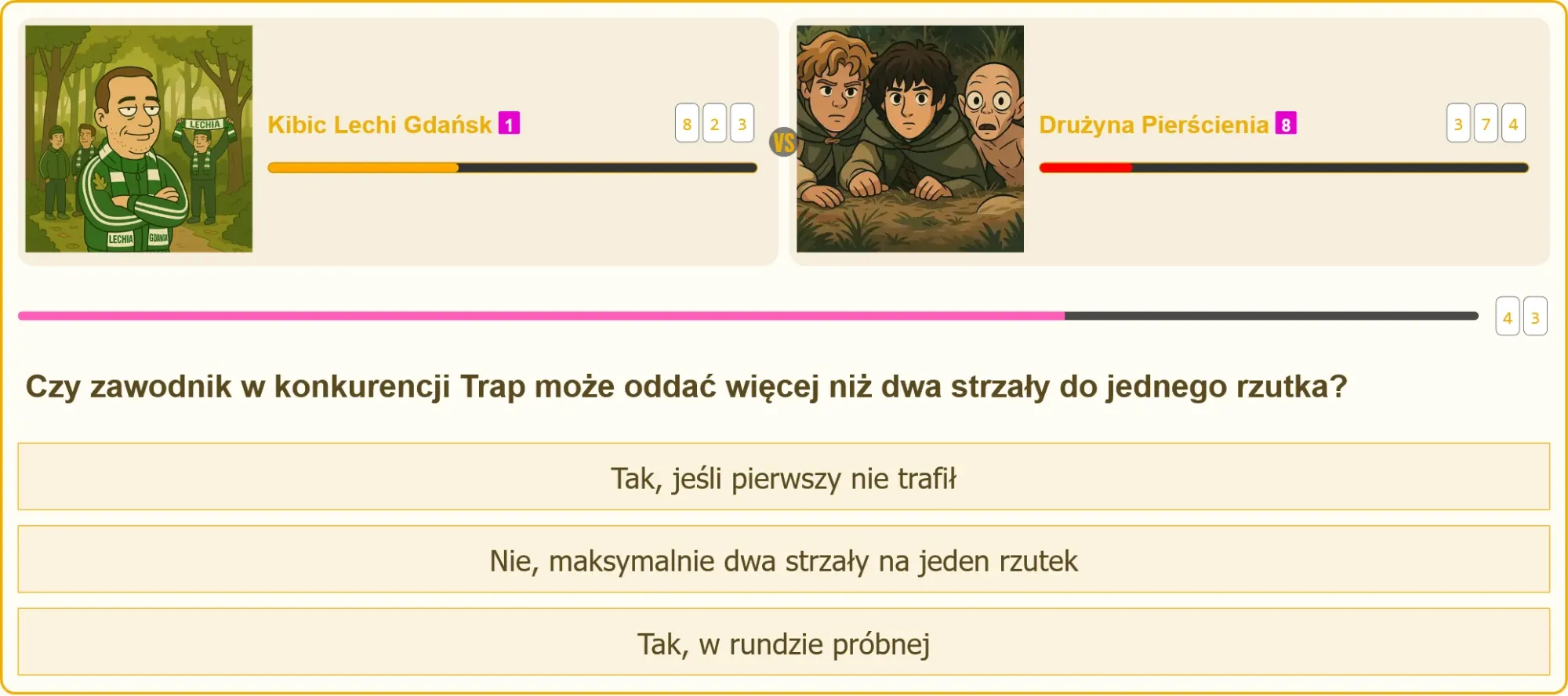 Zawodnik oddający strzał w konkurencji Trap