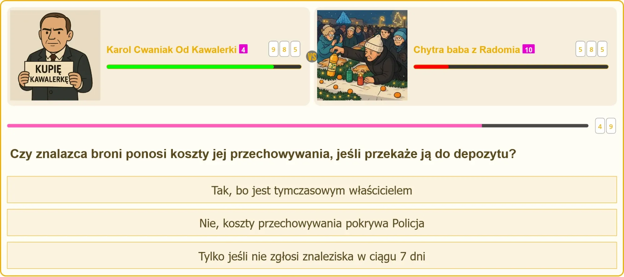 Pojedynek na pytanie o koszty depozytu broni – patent strzelecki