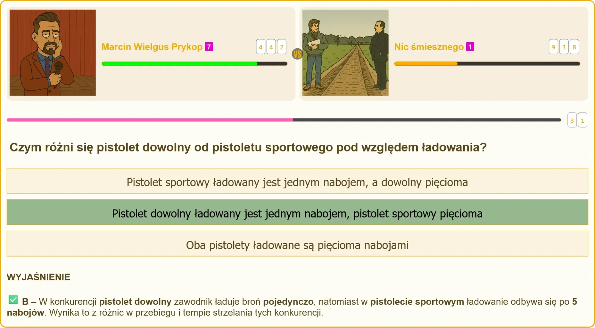 Schemat ładowania nabojów w pistoletach