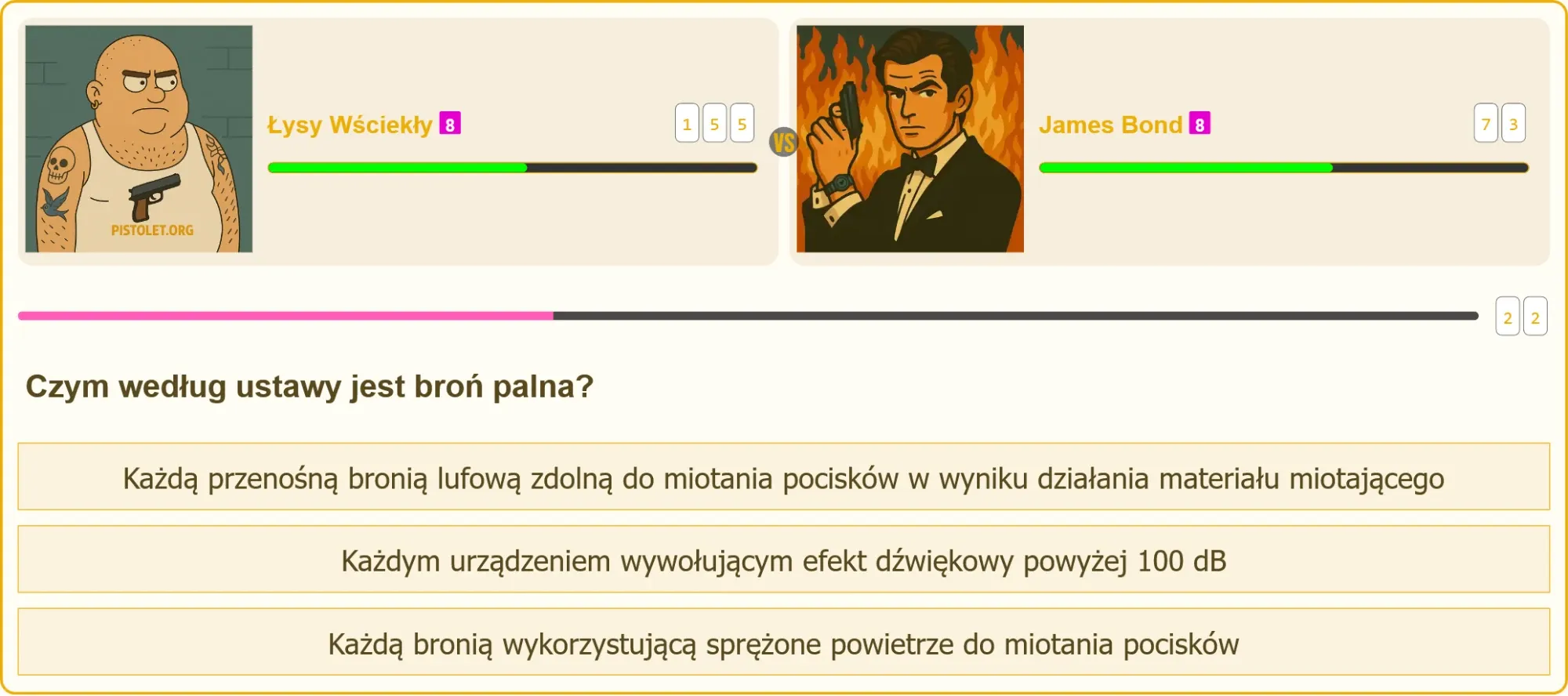 Pojedynek wiedzy na temat broni palnej
