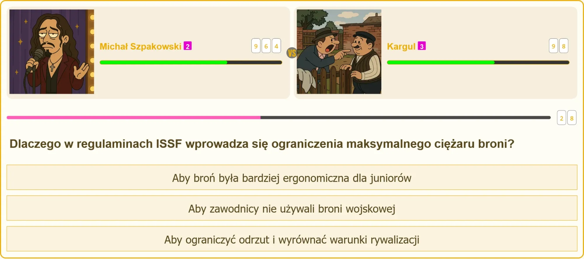 Pojedynek strzelecki między Kargulem a Michałem Szpakowskim