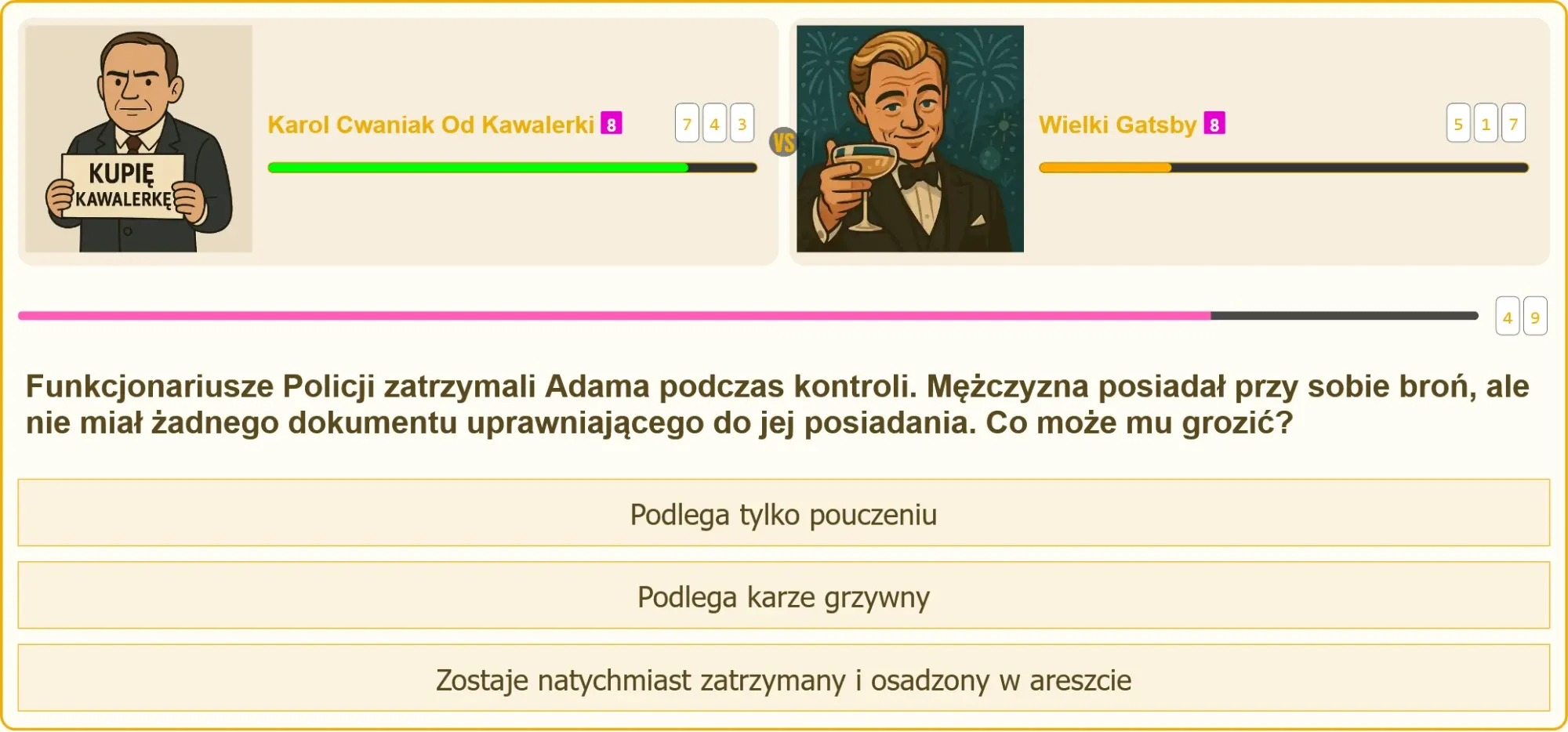 Pojedynek na patent strzelecki - Karol Cwaniak vs Wielki Gatsby