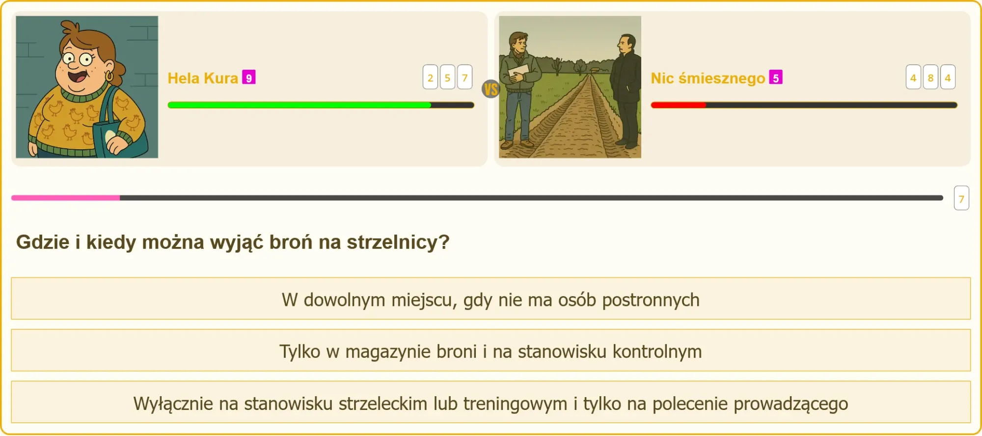 Mężczyzna rozwiązujący test na patent strzelecki