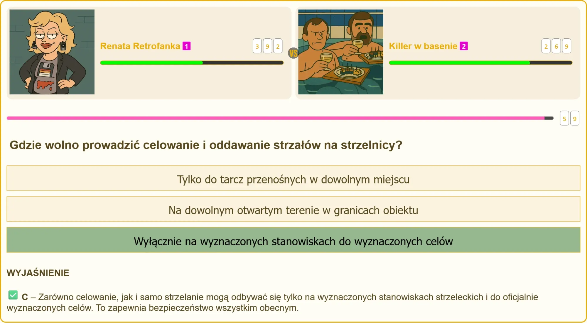 Stanowisko strzeleckie z wyznaczonym celem
