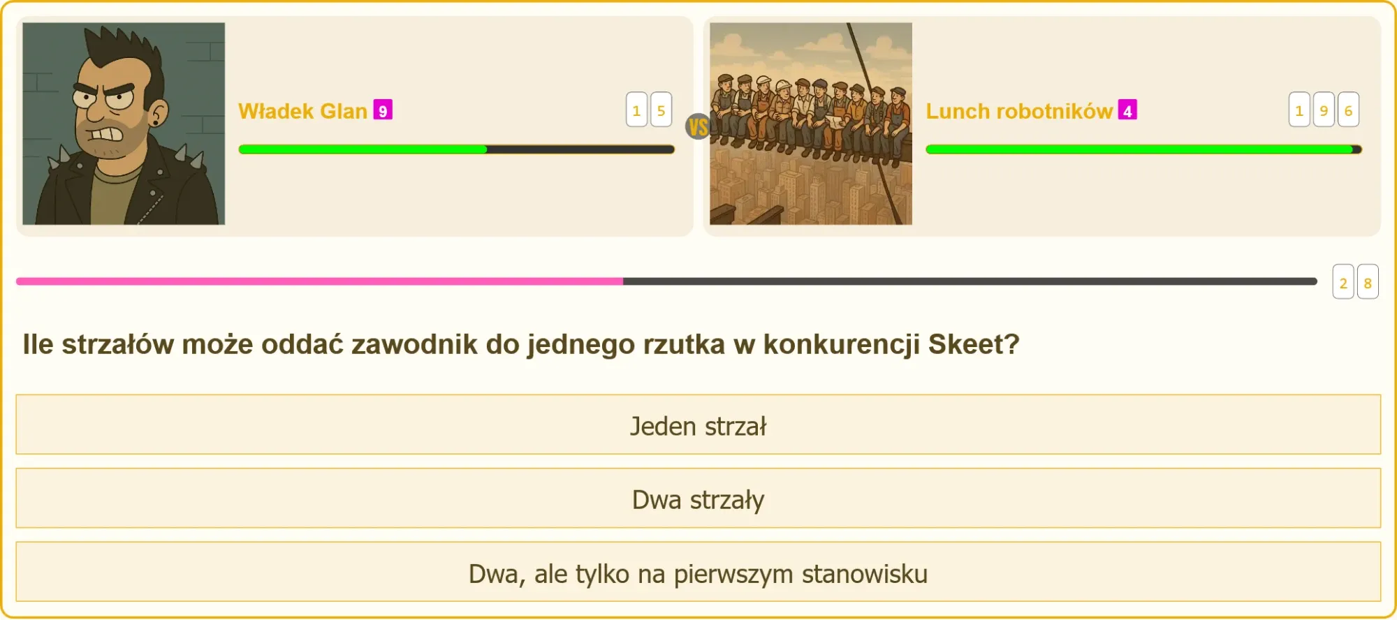 Zawodnik oddający strzał w konkurencji Skeet