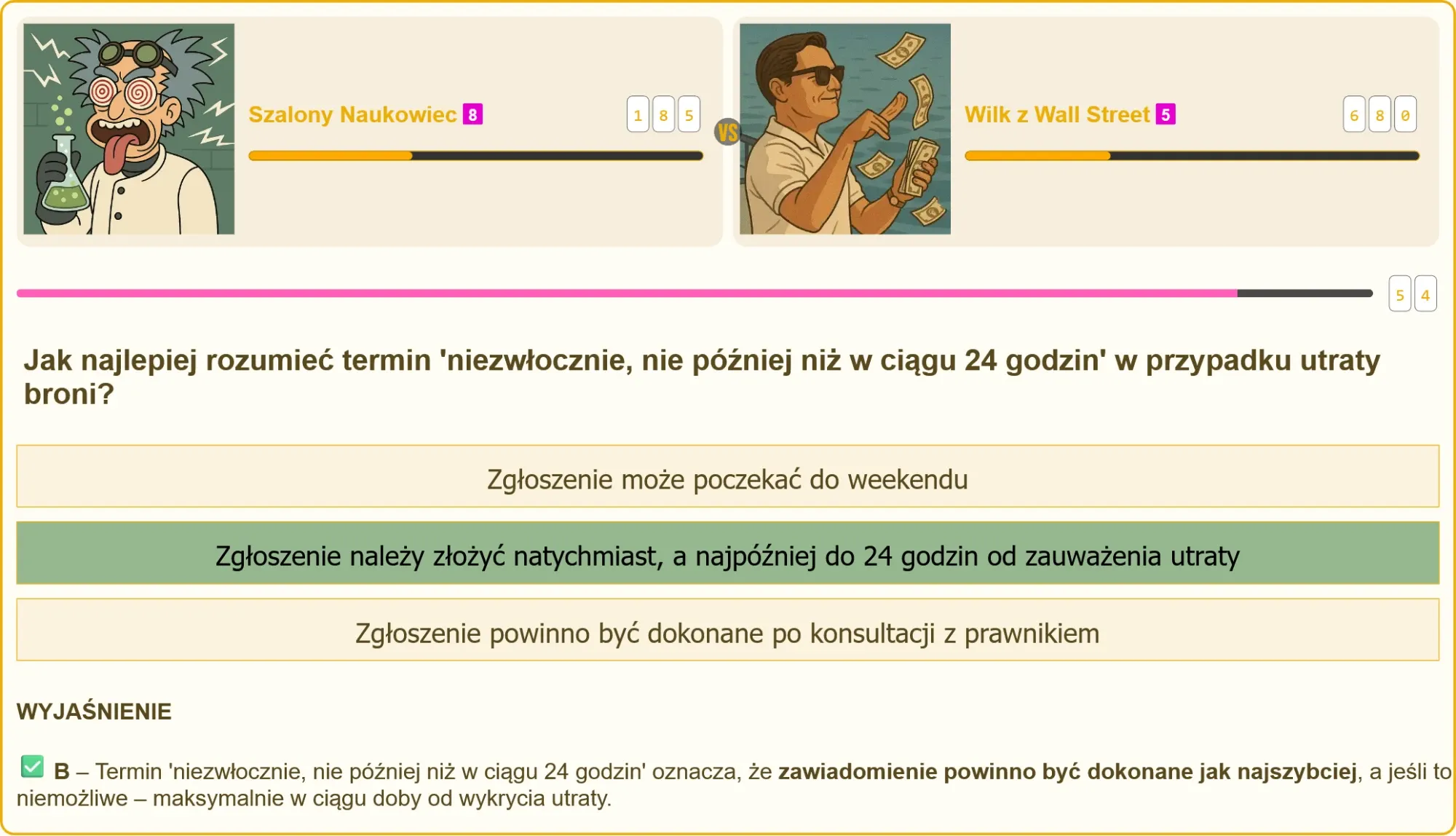 Termin zgłoszenia utraty broni – niezwłocznie czy do 24 godzin?