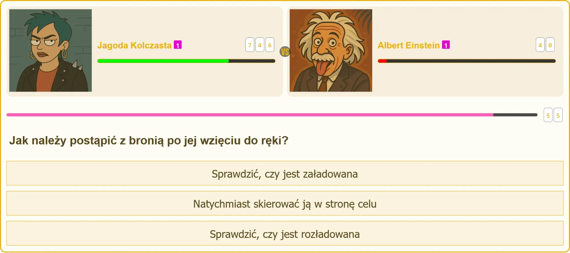 Mężczyzna sprawdzający broń palną