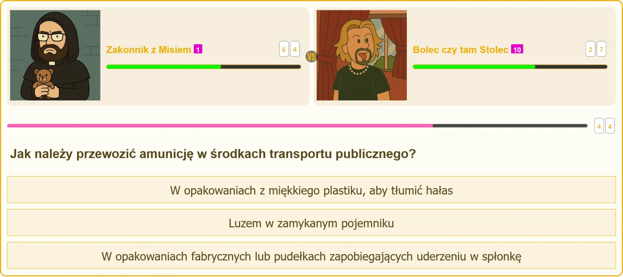 Przewożenie amunicji w transporcie publicznym