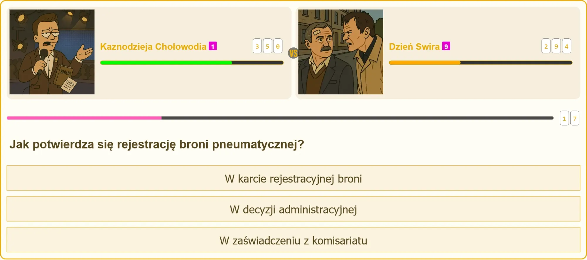 Pojedynek wiedzy na temat rejestracji broni pneumatycznej
