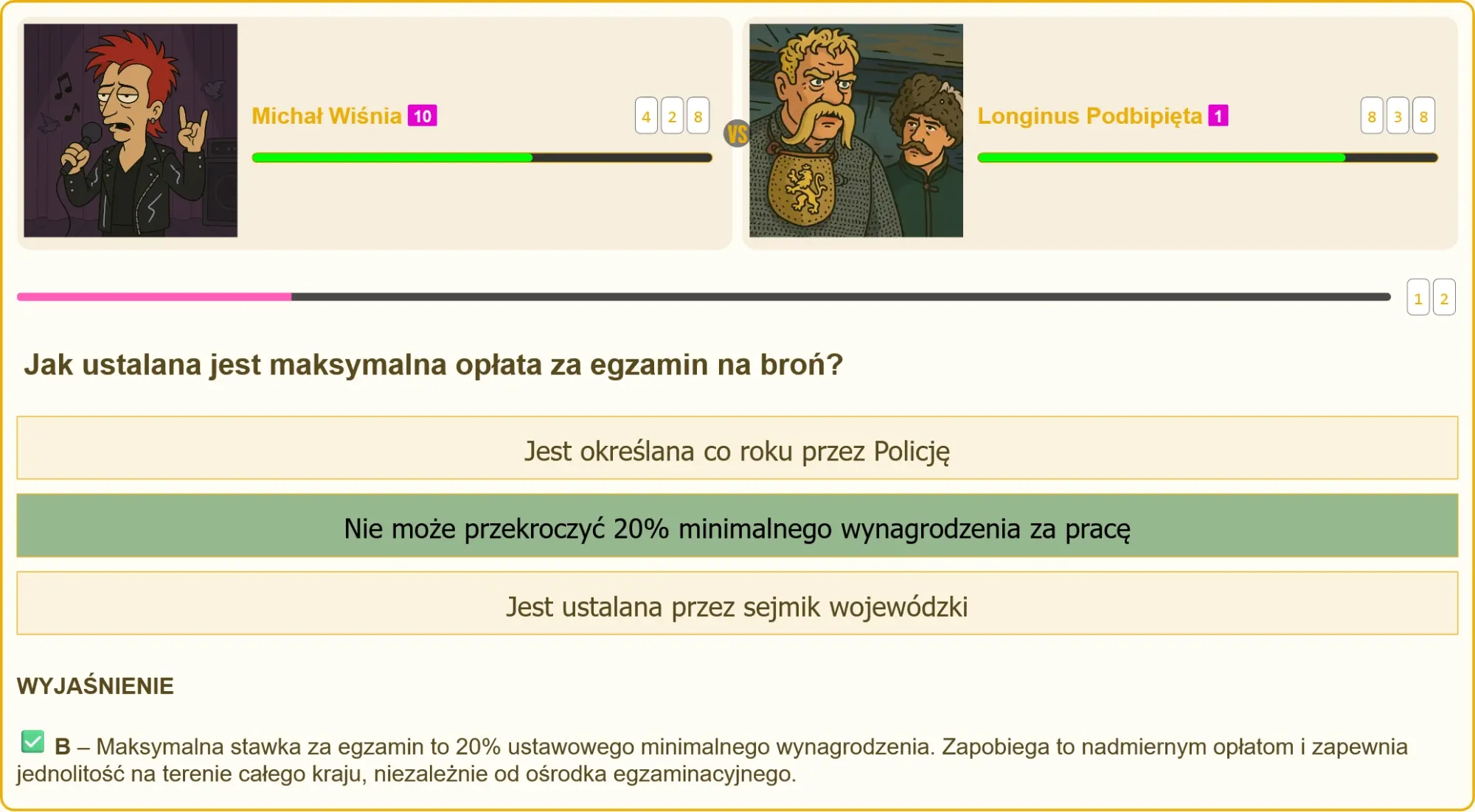 Maksymalna opłata za egzamin na broń – infografika