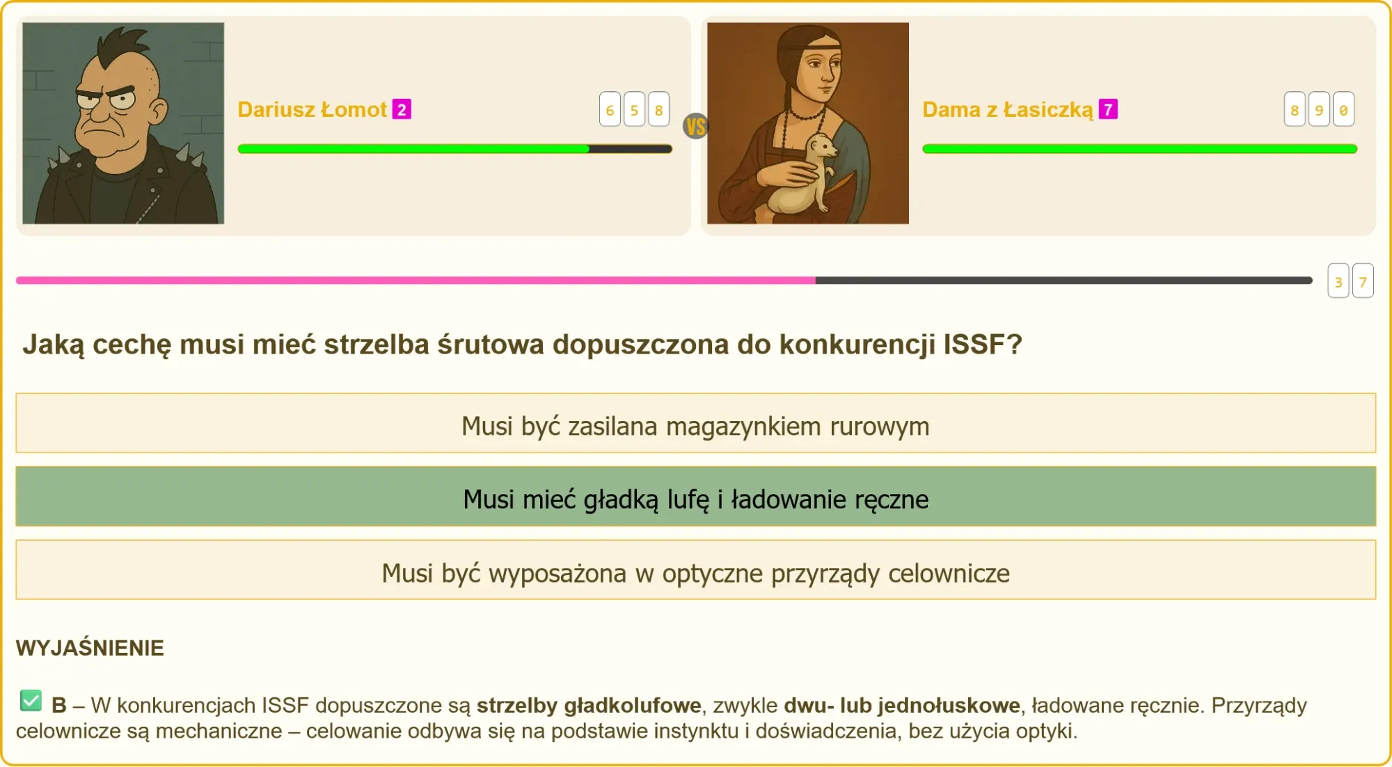 Pojedynek strzelecki między uczestnikami testu na patent strzelecki