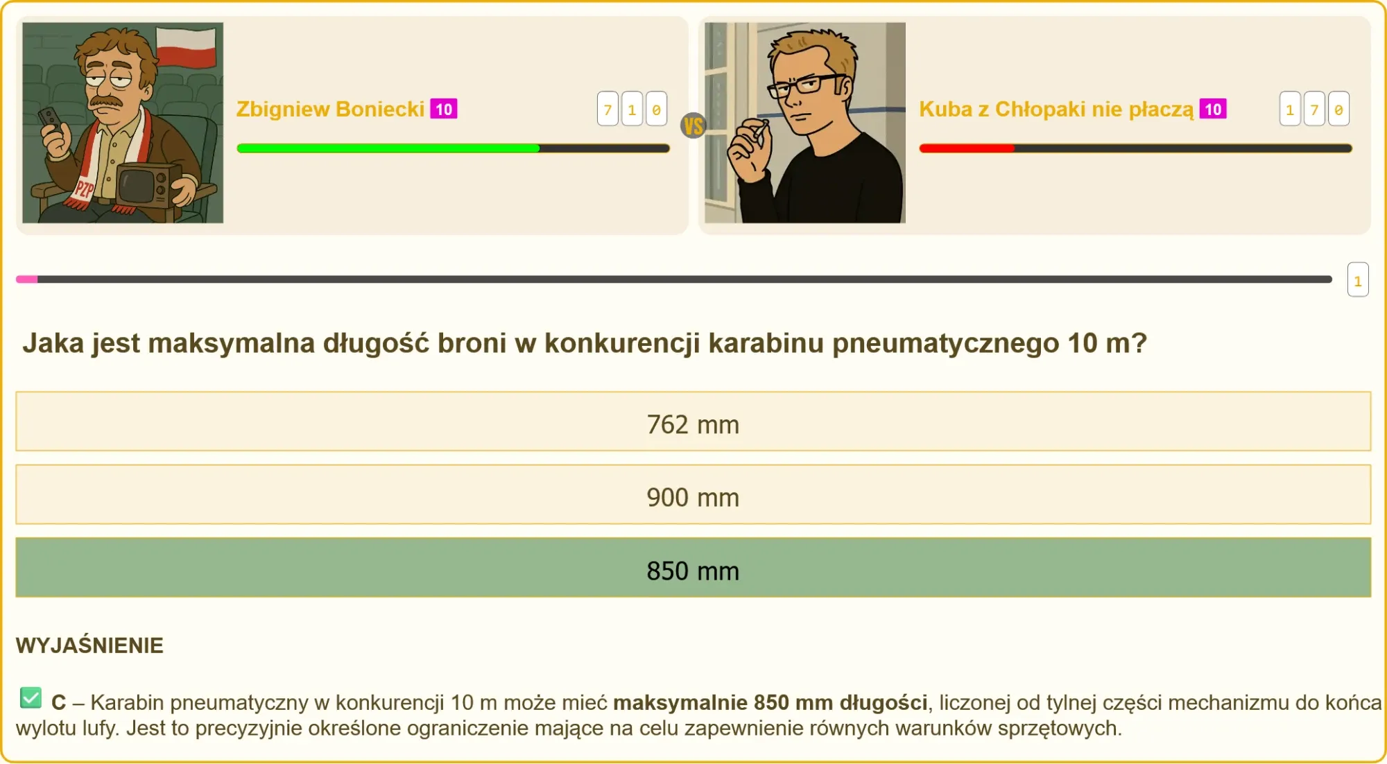 Zawodnik celujący z karabinu pneumatycznego