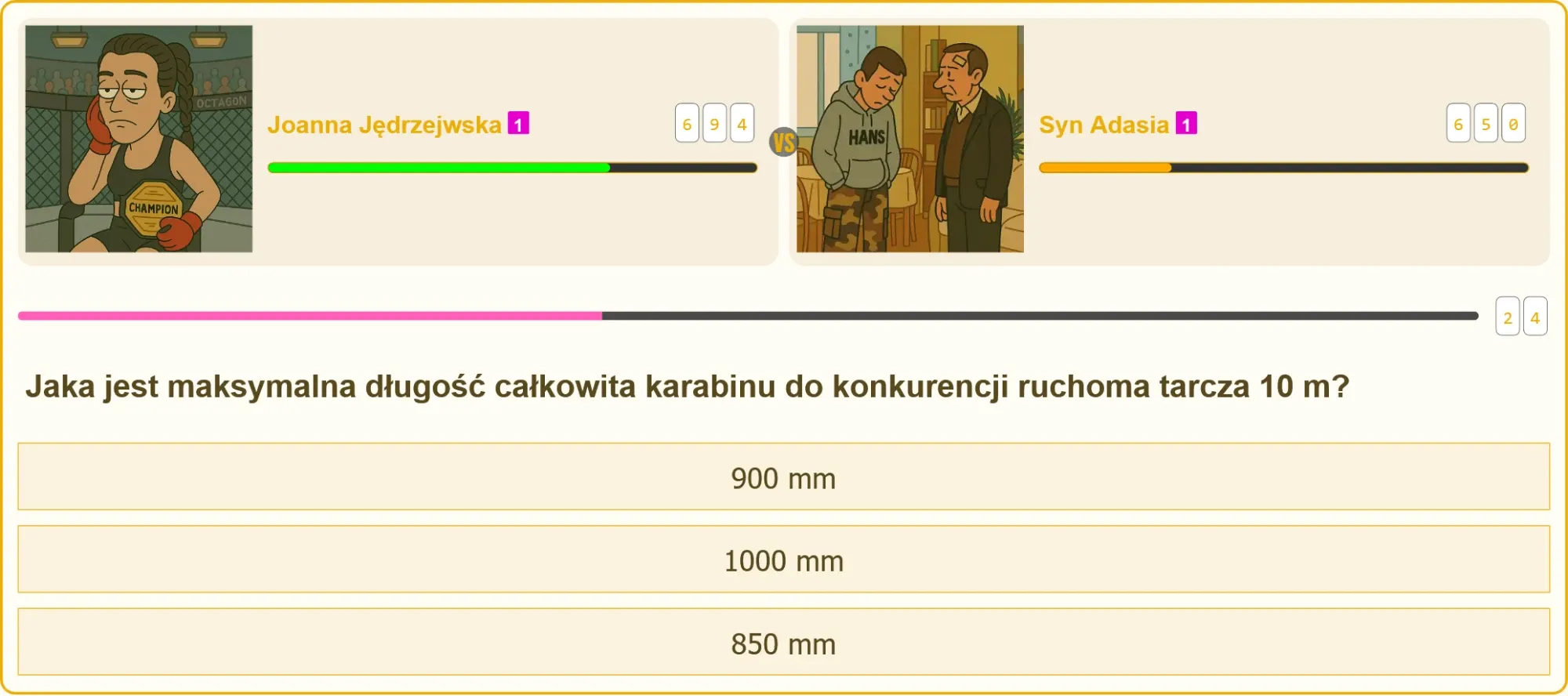 Karabin pneumatyczny do strzelania do ruchomej tarczy