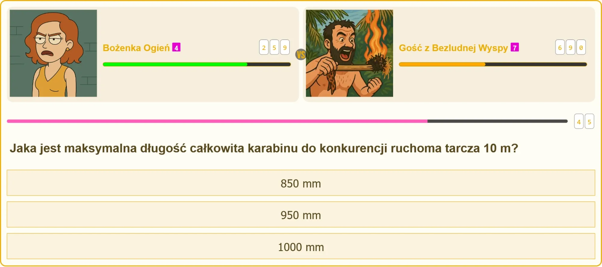 Karabin do strzelania do ruchomej tarczy