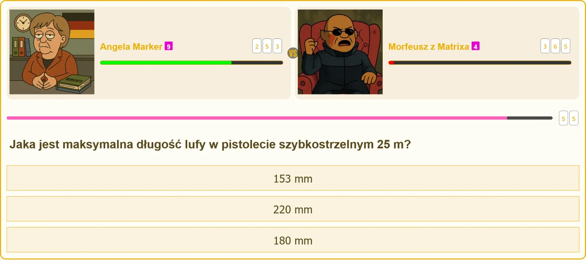 Pojedynek strzelecki Angela Marker vs Morfeusz z Matrixa