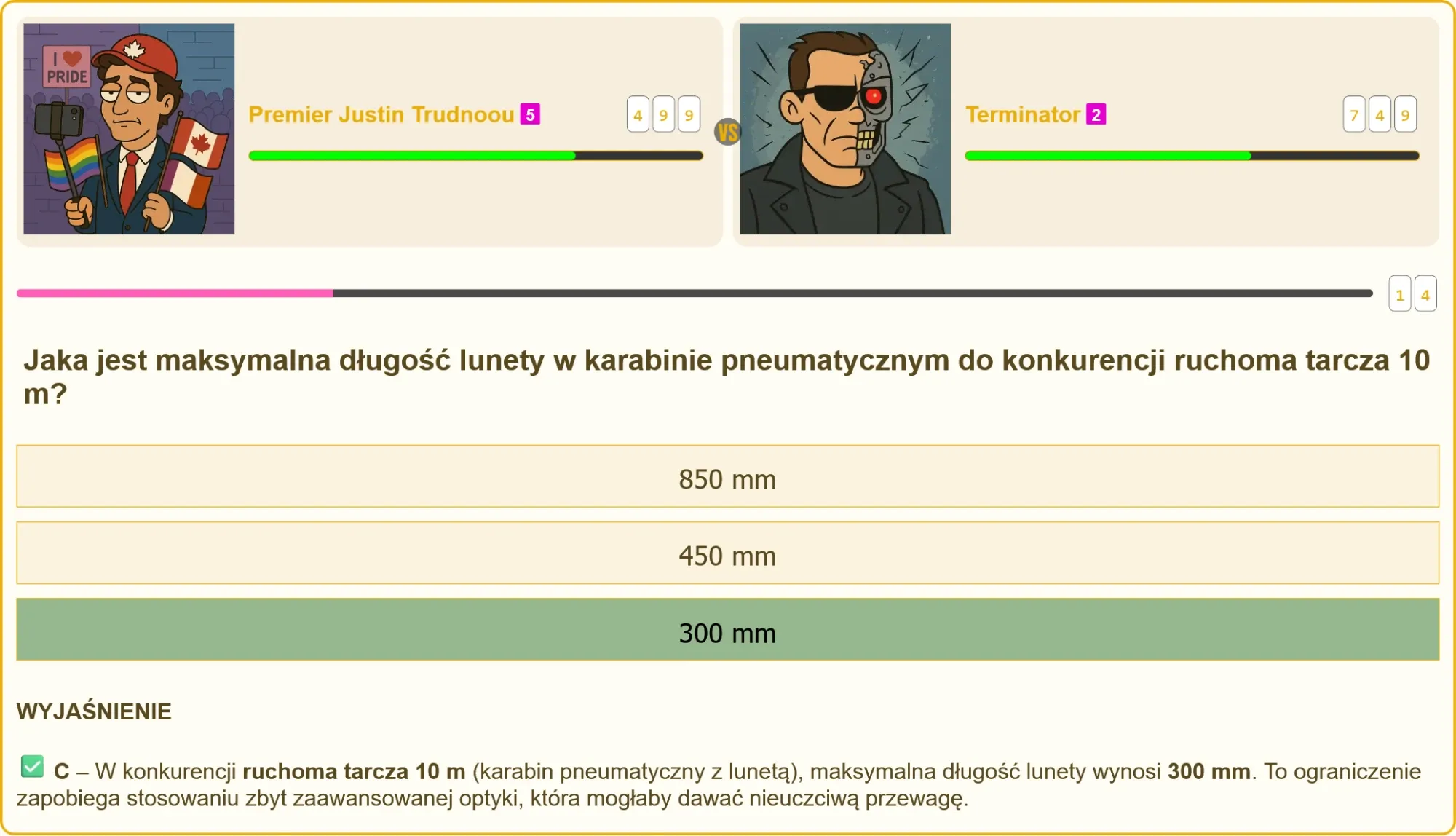 Zawodnik celujący z karabinu pneumatycznego na strzelnicy