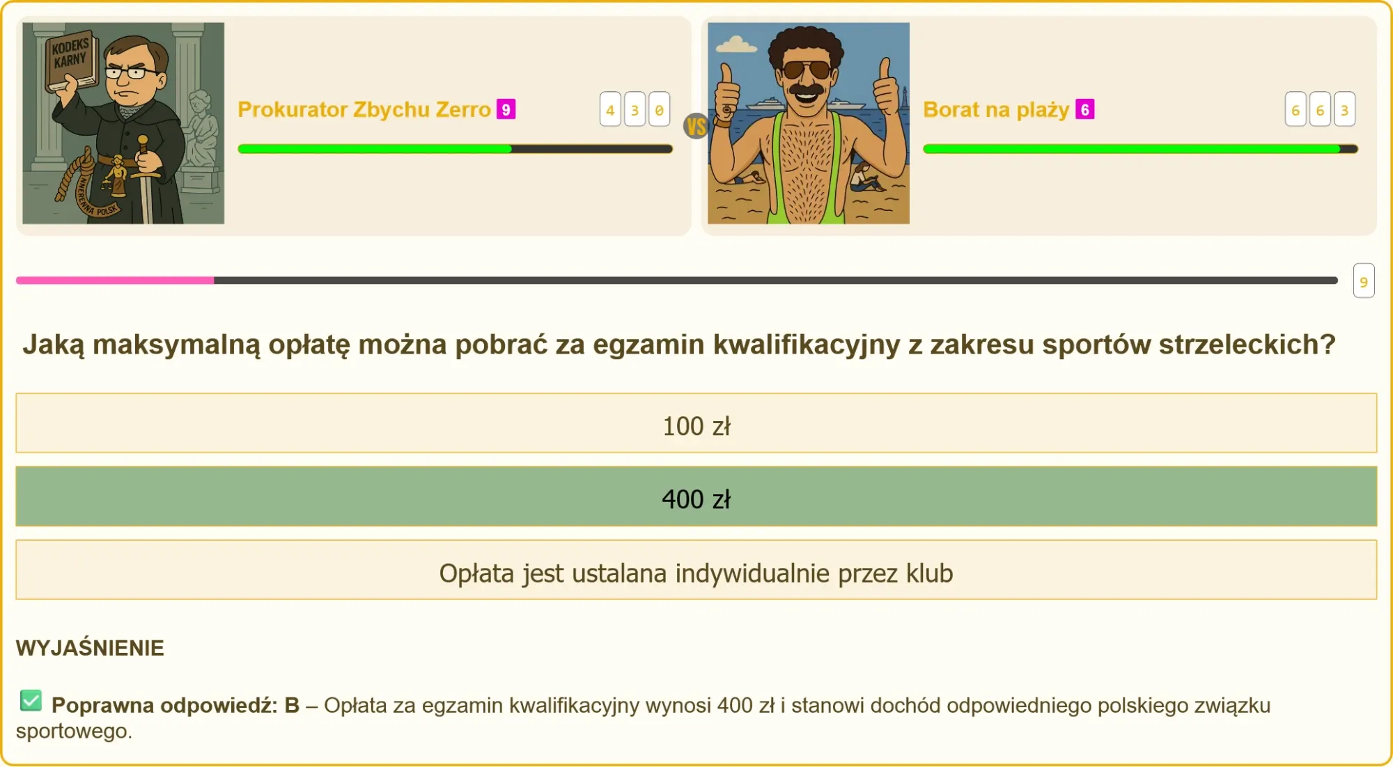 Pojedynek strzelecki - Prokurator Zbycho vs Borat