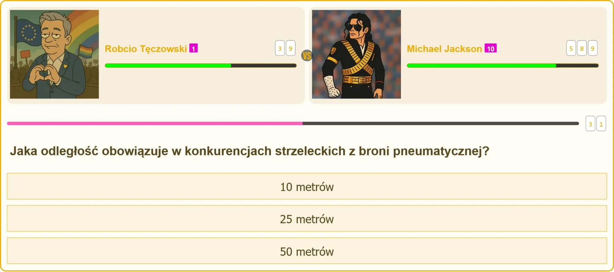 Strzelec celujący z karabinu pneumatycznego na dystansie 10 metrów