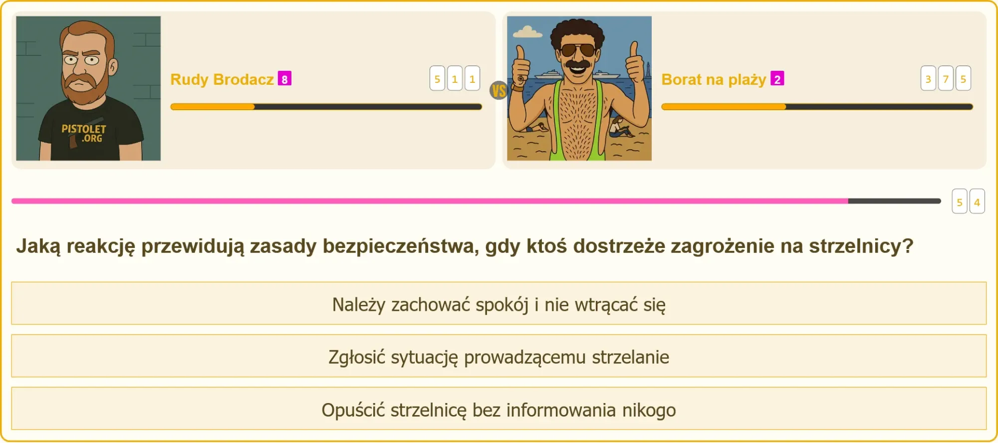 Strzelec zgłaszający zagrożenie na strzelnicy