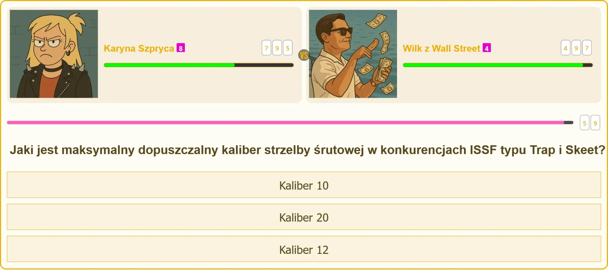 Strzelec celujący w tarczę podczas zawodów Trap