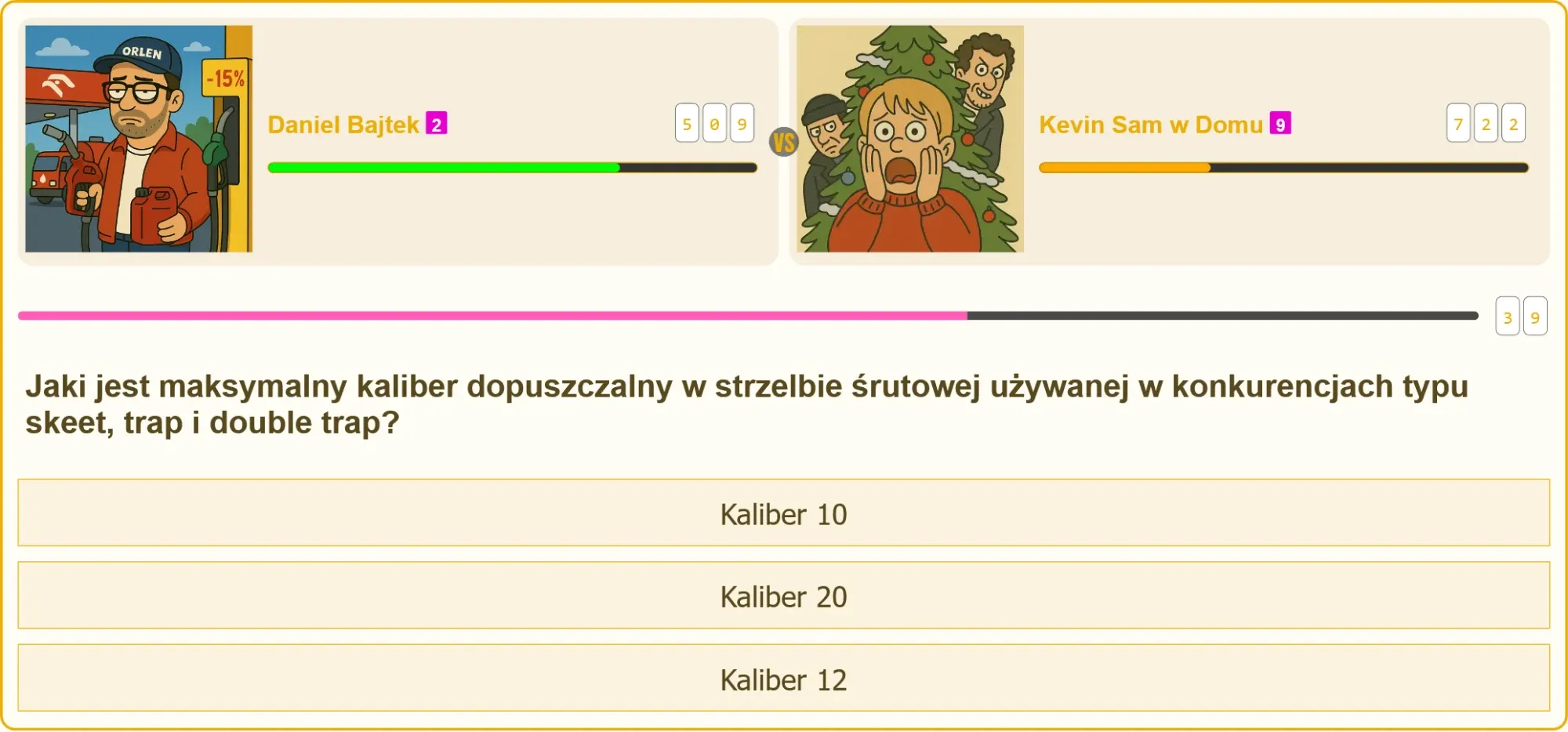 Zawodnik strzelający do rzutków na strzelnicy