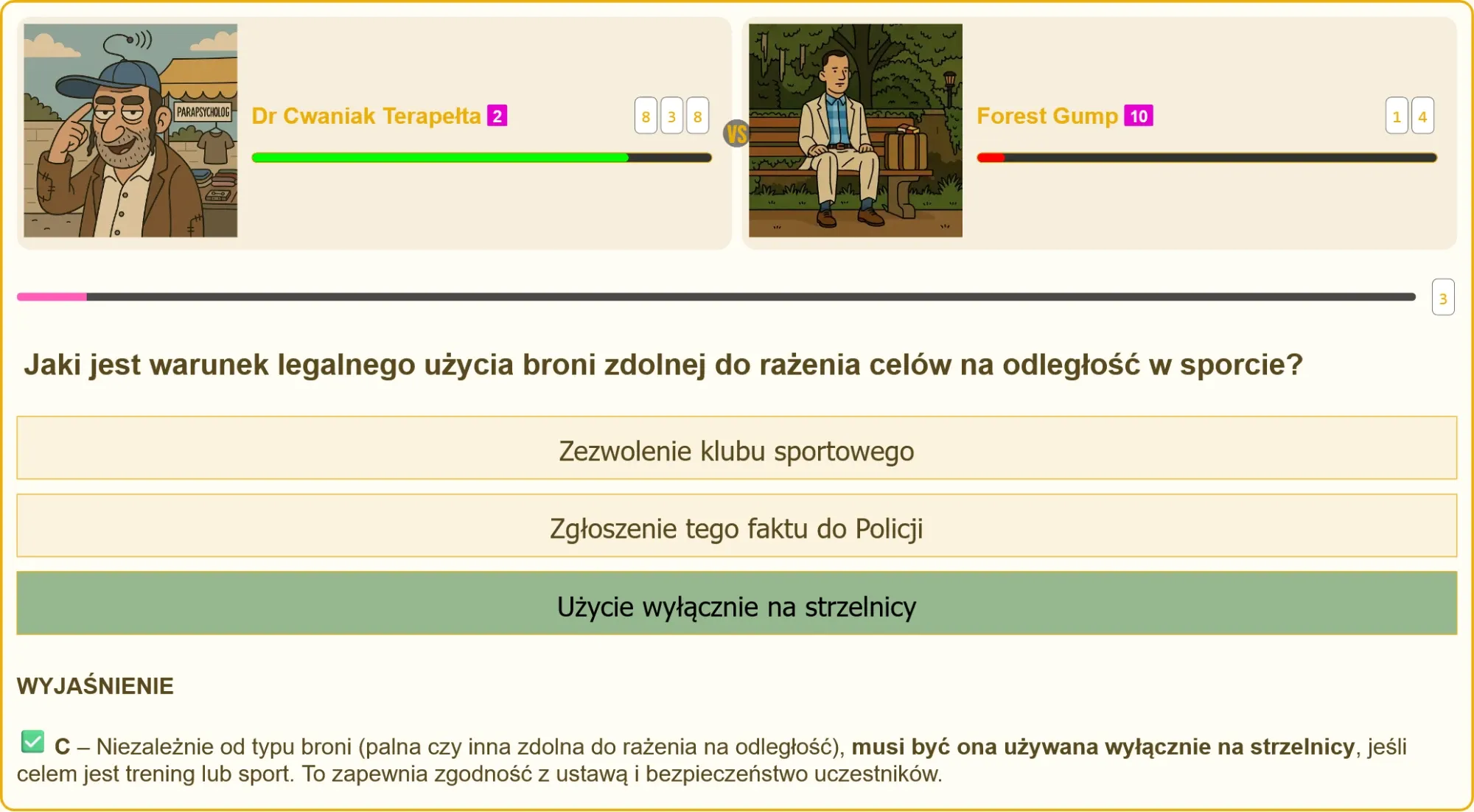 Strzelnica – jedyne legalne miejsce do używania broni sportowej
