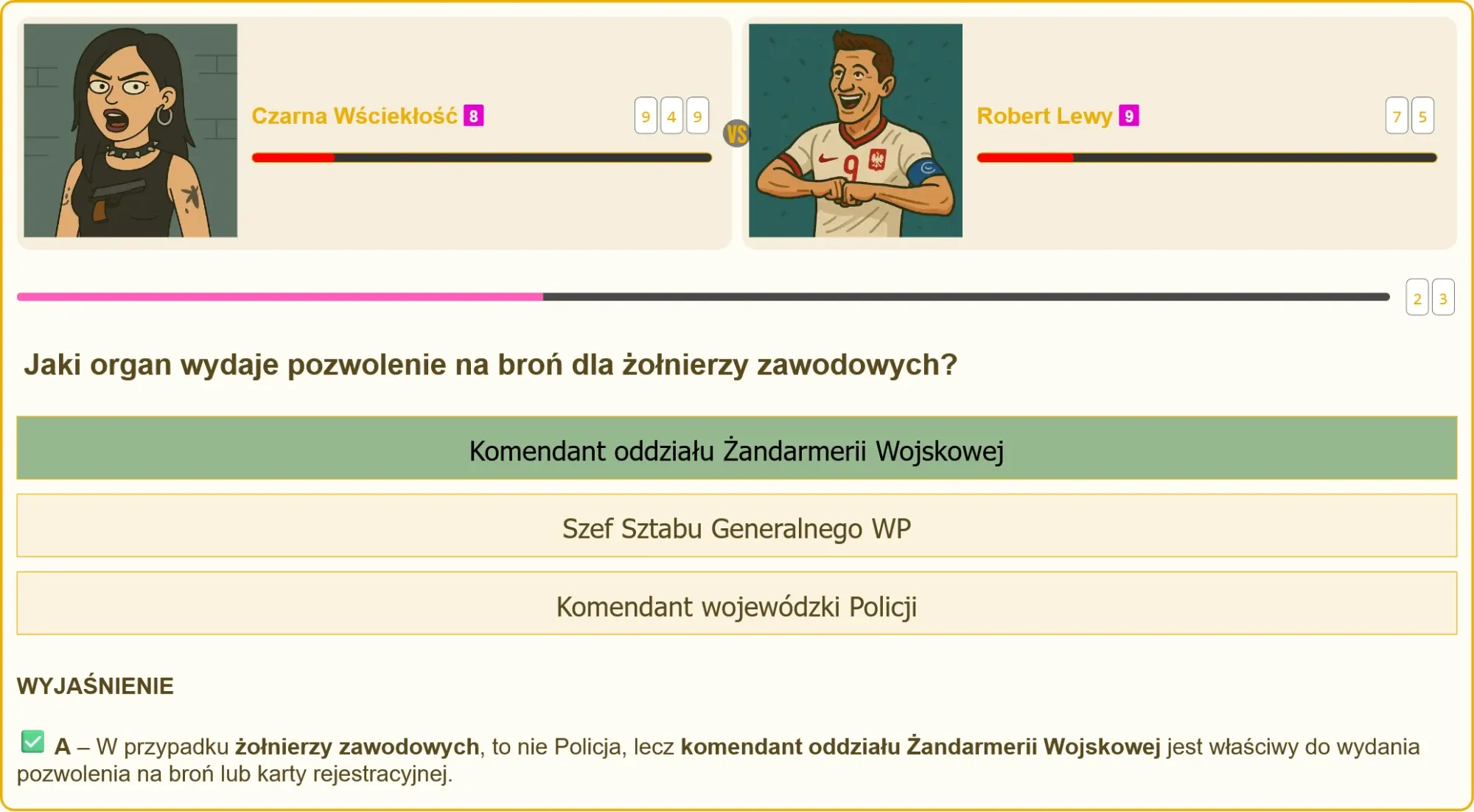 egzamin na patent strzelecki - sala testowa