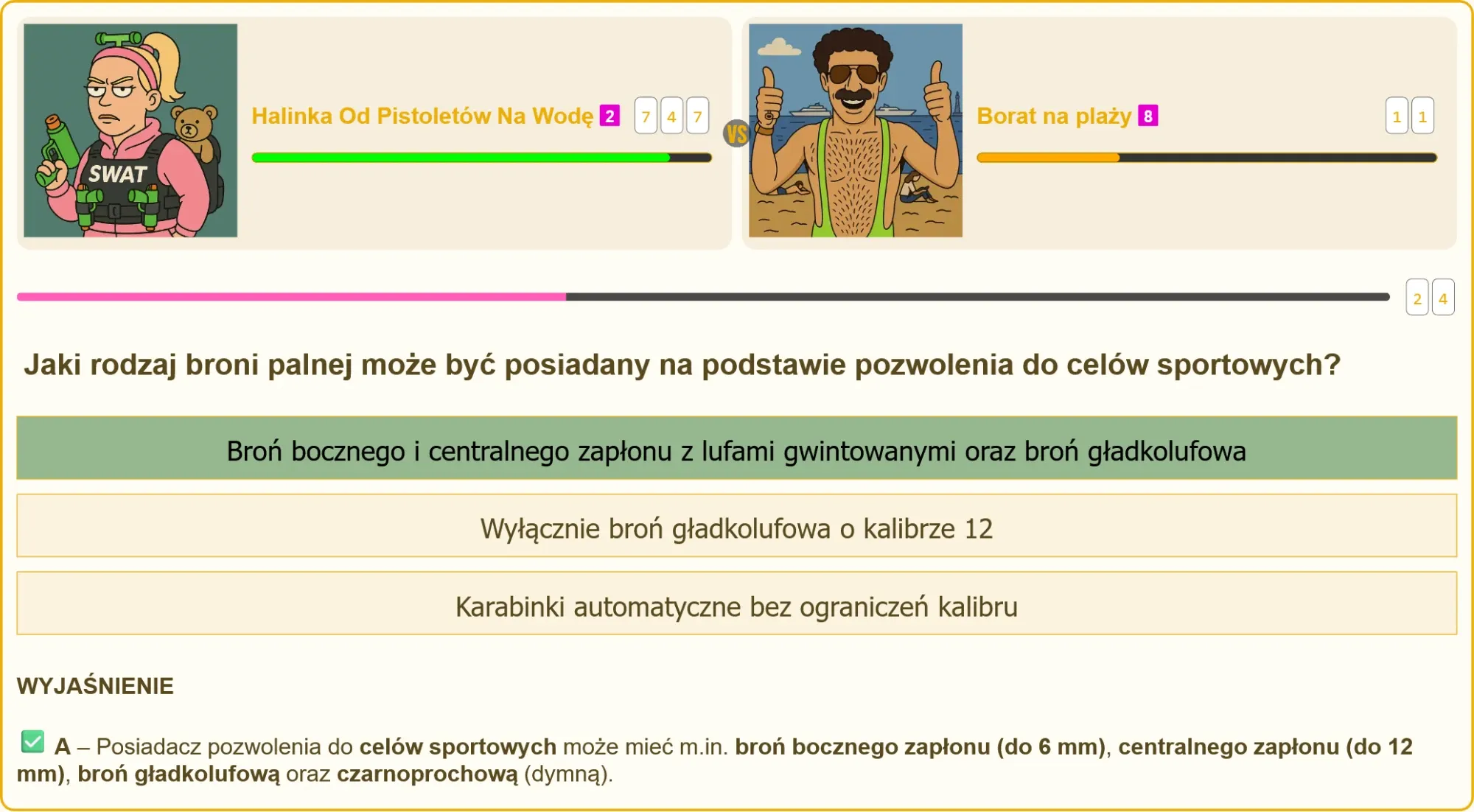osoba rozwiązująca test na patent strzelecki