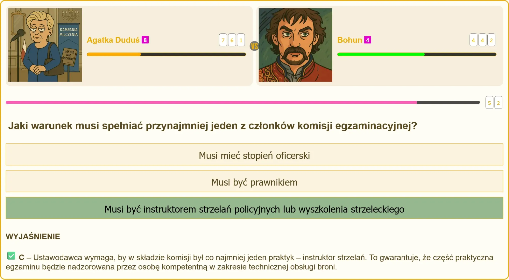 Komisja egzaminacyjna na patent strzelecki - wymagania