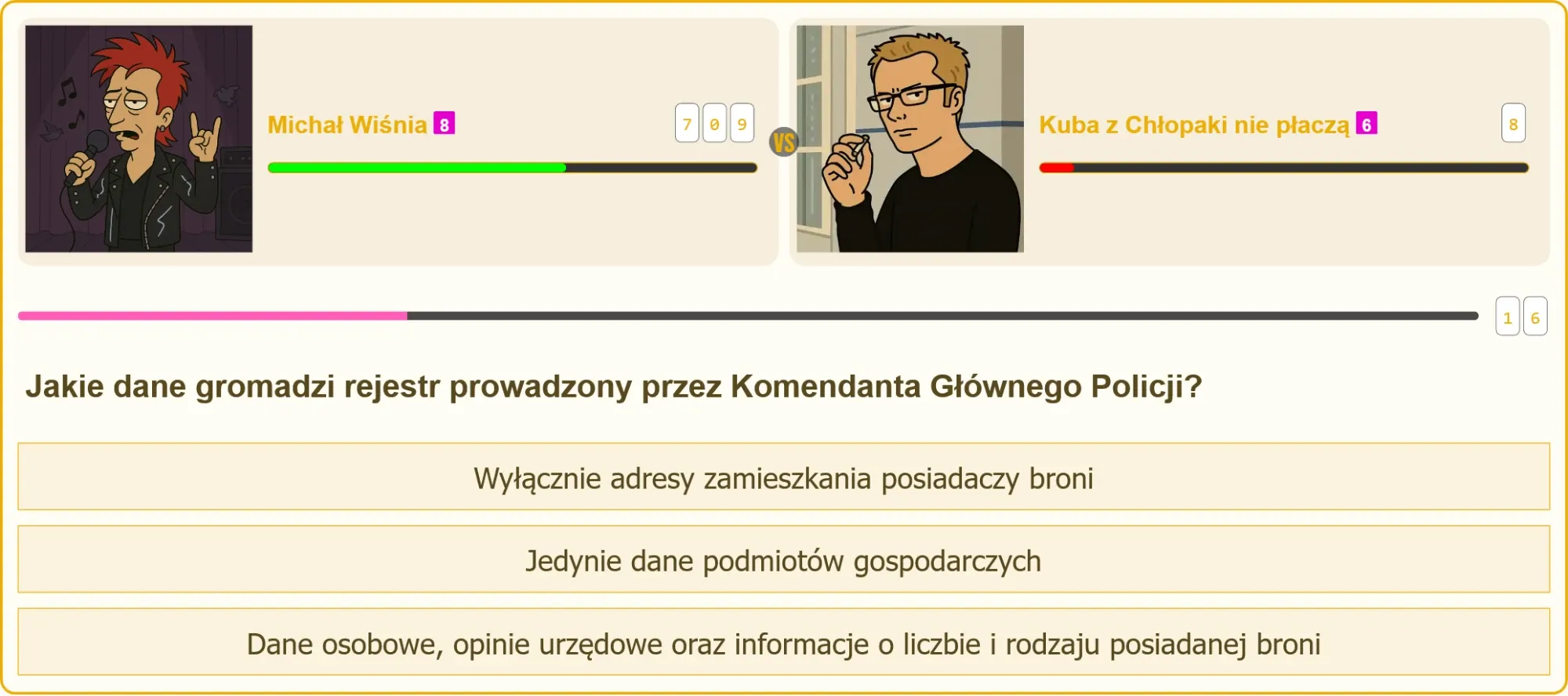 Mężczyzna rozwiązujący test na patent strzelecki