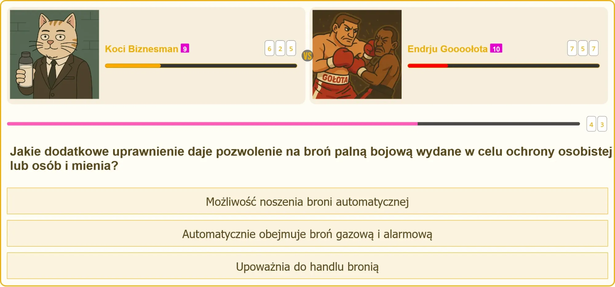 Pozwolenie na broń palną bojową – dodatkowe uprawnienia