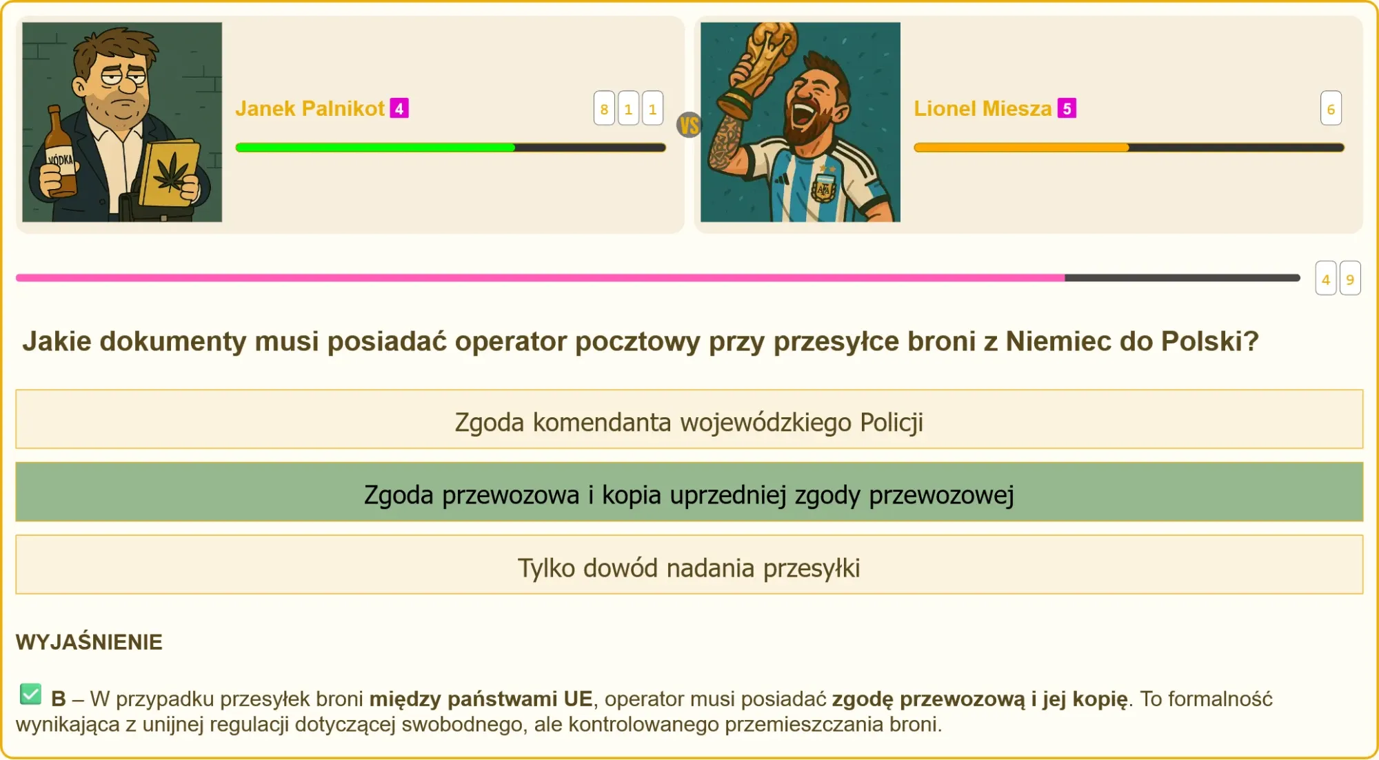 Przygotowanie do egzaminu na patent strzelecki - pytania testowe