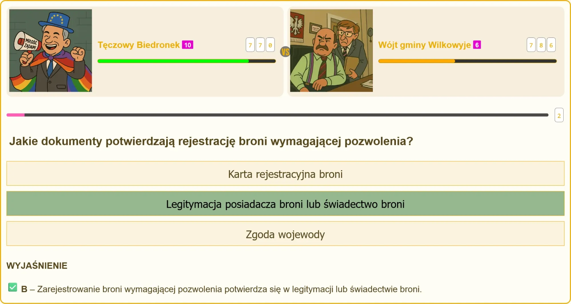 Dokumenty potwierdzające rejestrację broni - legitymacja a karta rejestracyjna