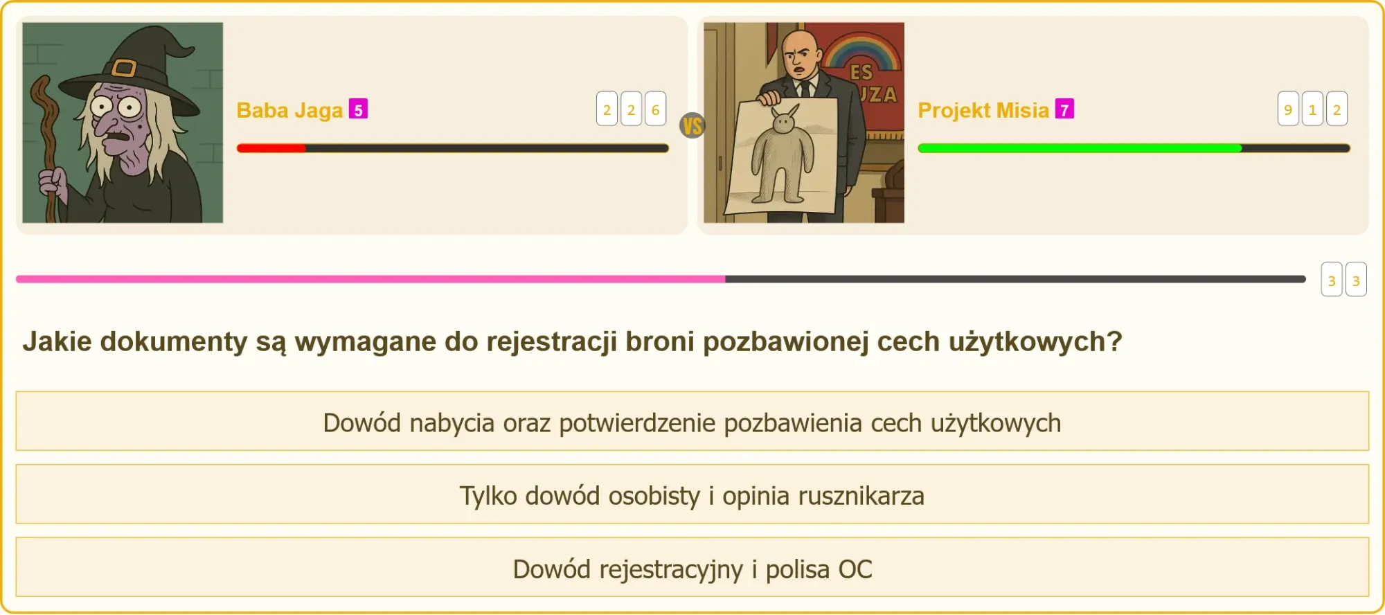Baba Jaga vs Projekt Misia - pojedynek na testy patent strzelecki