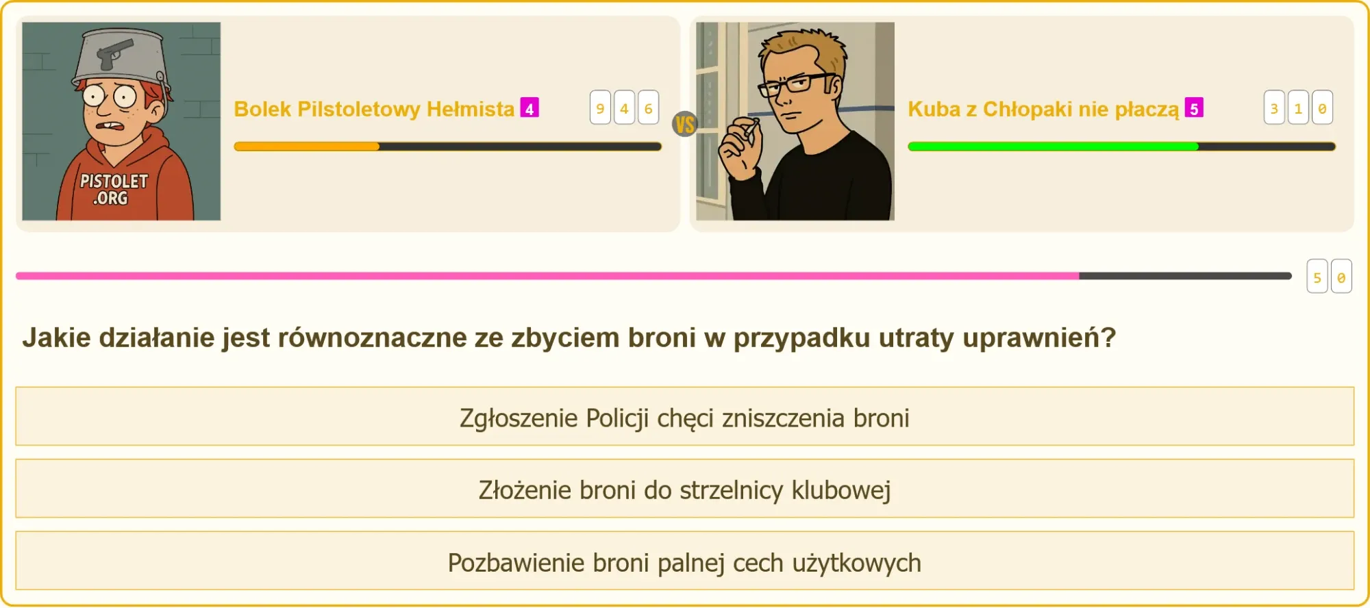 Pojedynek na pytania o patent strzelecki