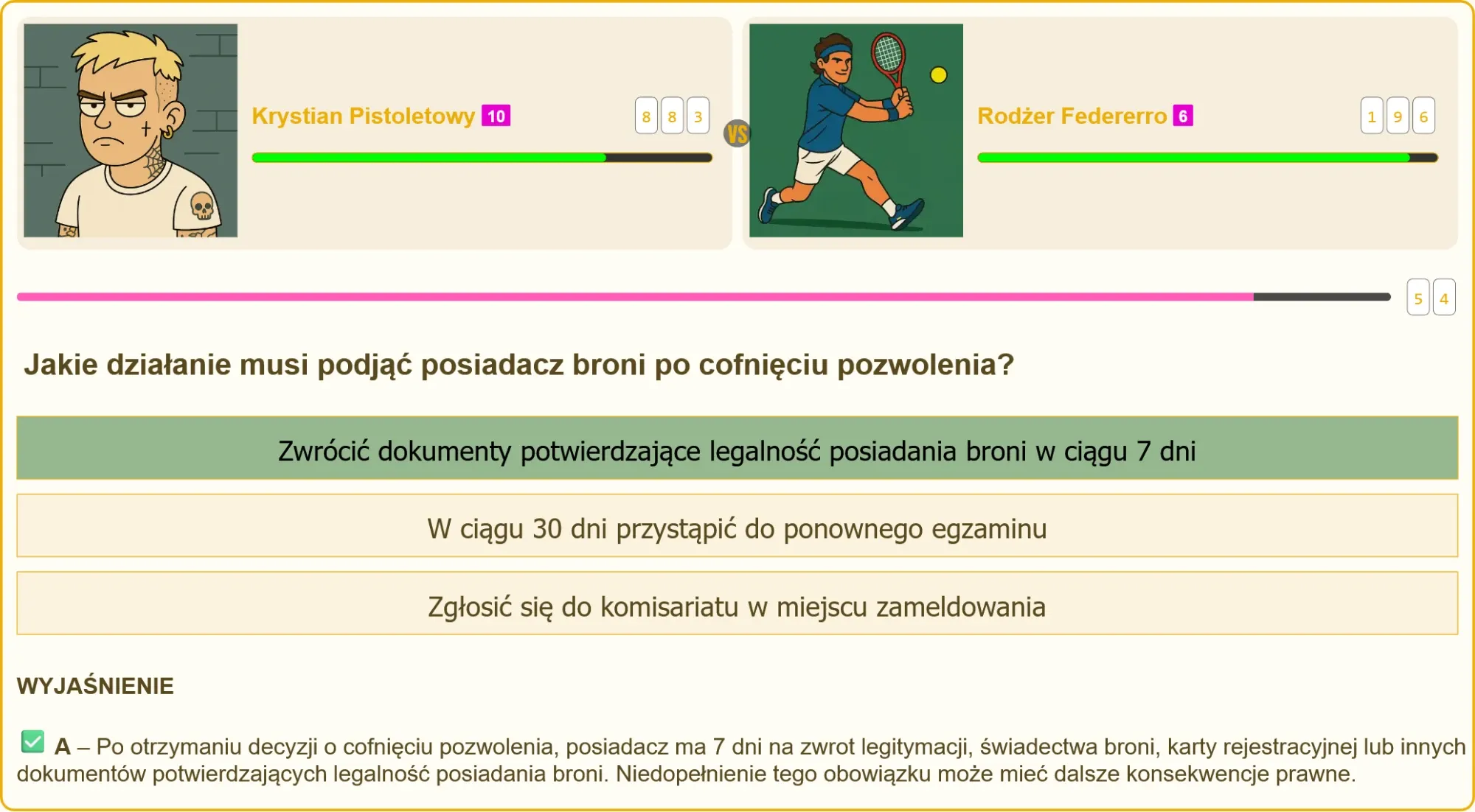 Test na patent strzelecki – pytanie o cofnięcie pozwolenia