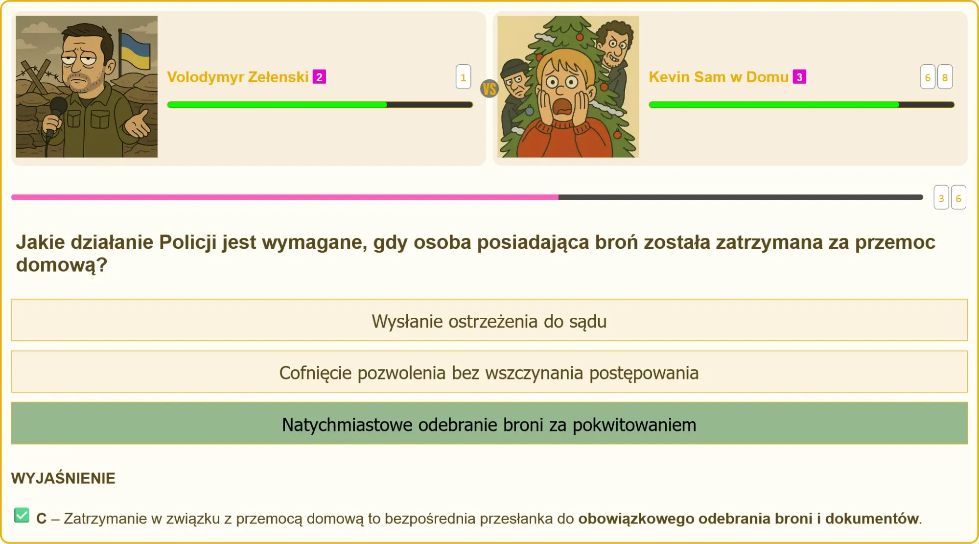 Test na patent strzelecki – pytanie o przemoc domową