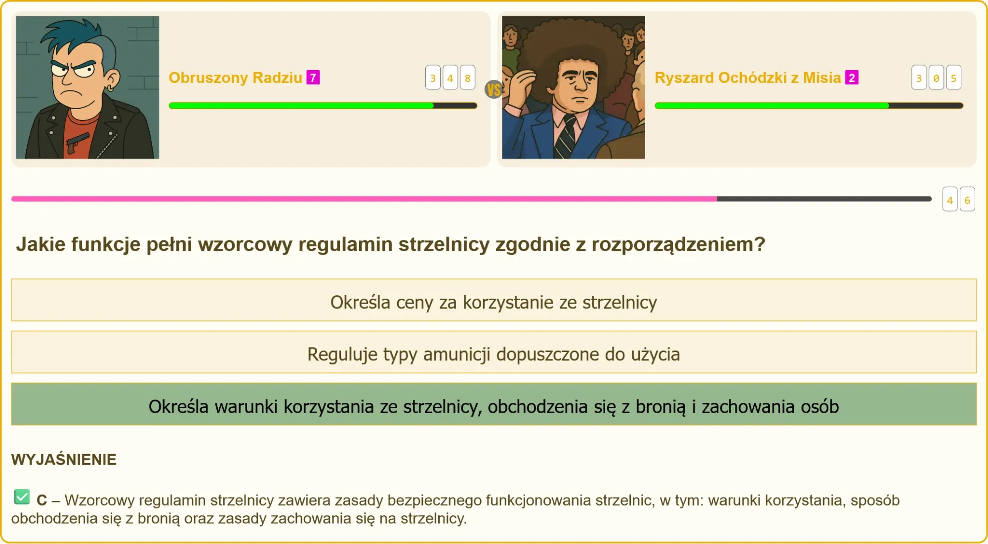 Schemat bezpiecznego zachowania na strzelnicy zgodnie z regulaminem