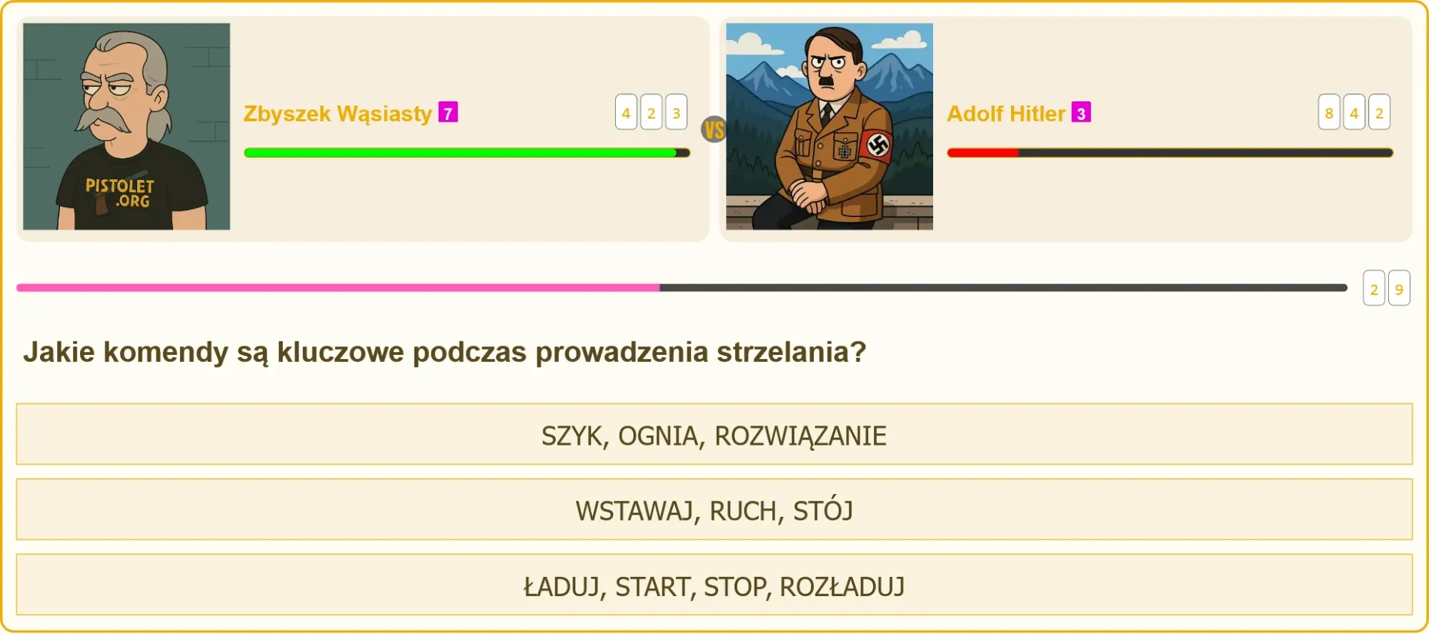 Komendy podczas strzelania na egzaminie na patent strzelecki
