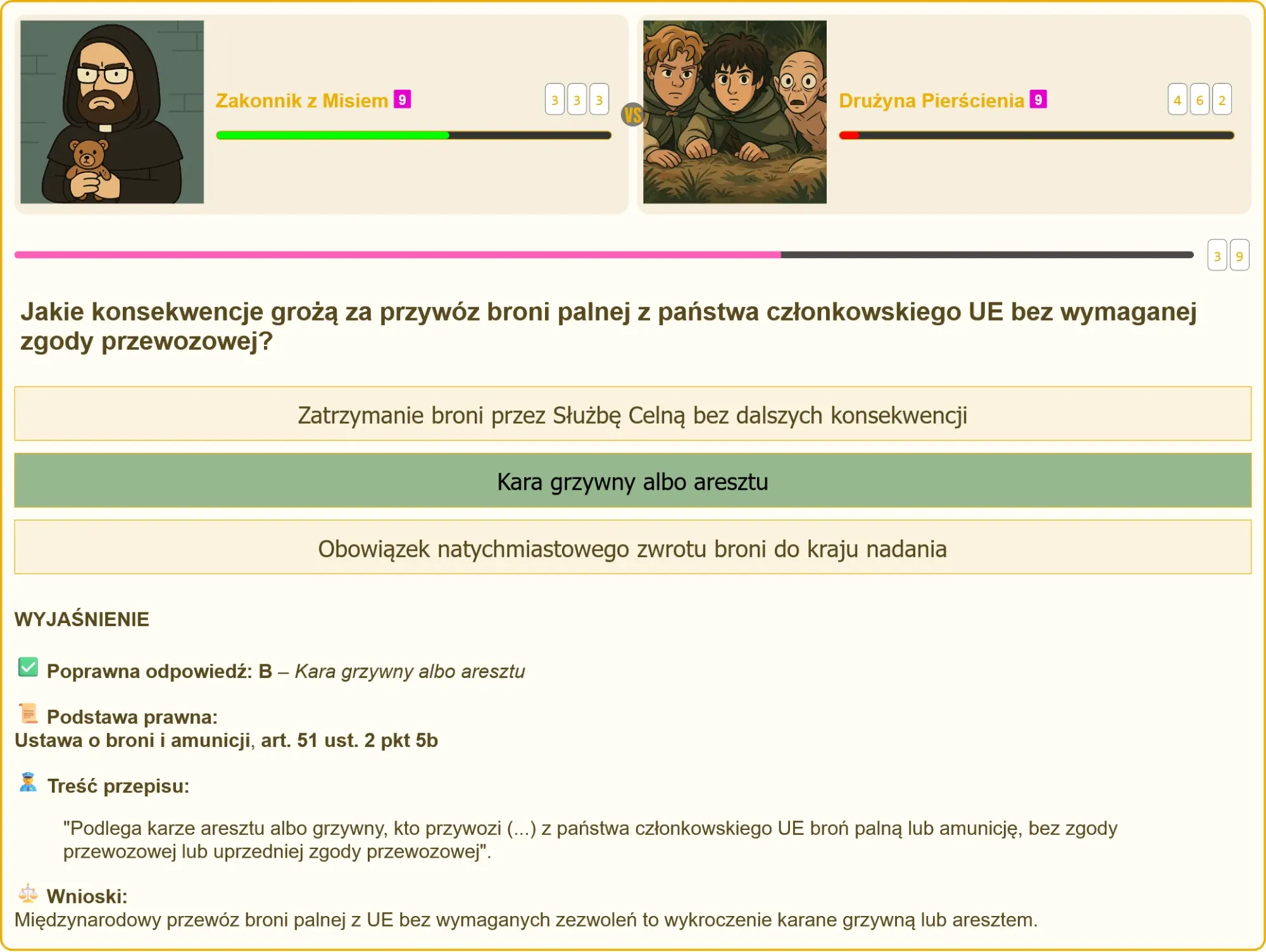 Test na patent strzelecki – pytanie o przywóz broni z UE