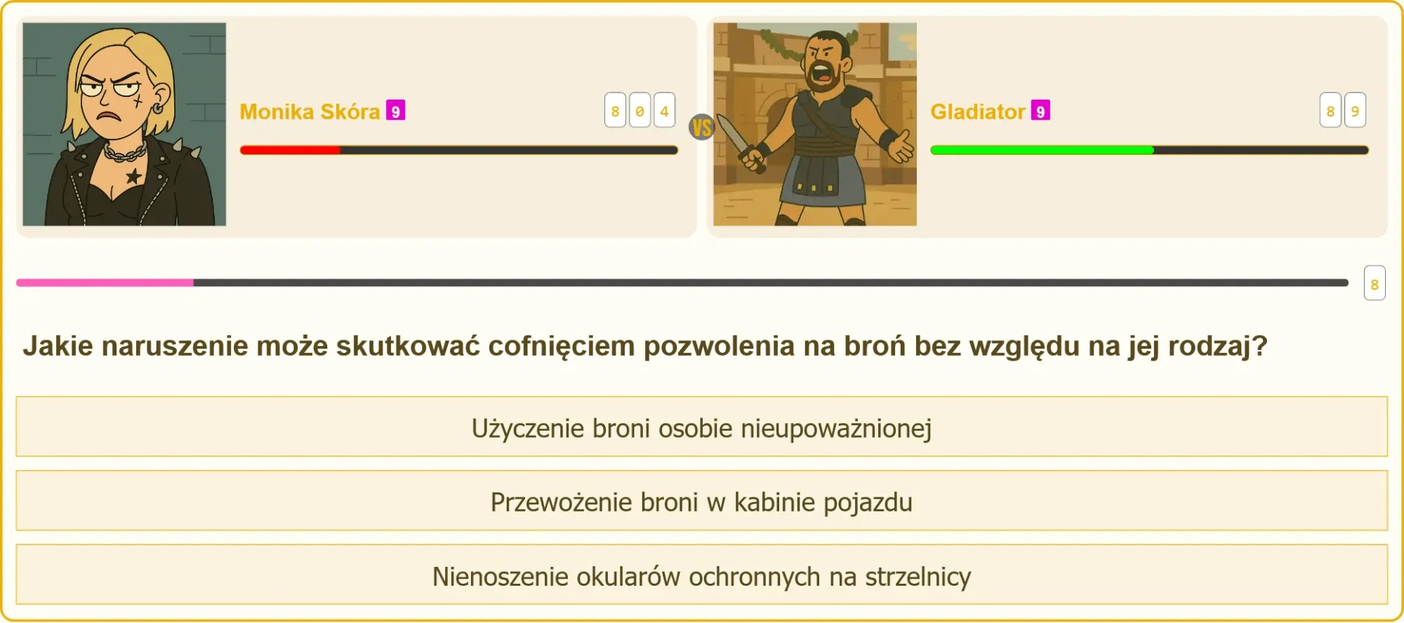 Pojedynek wiedzy o broni między strzelcami