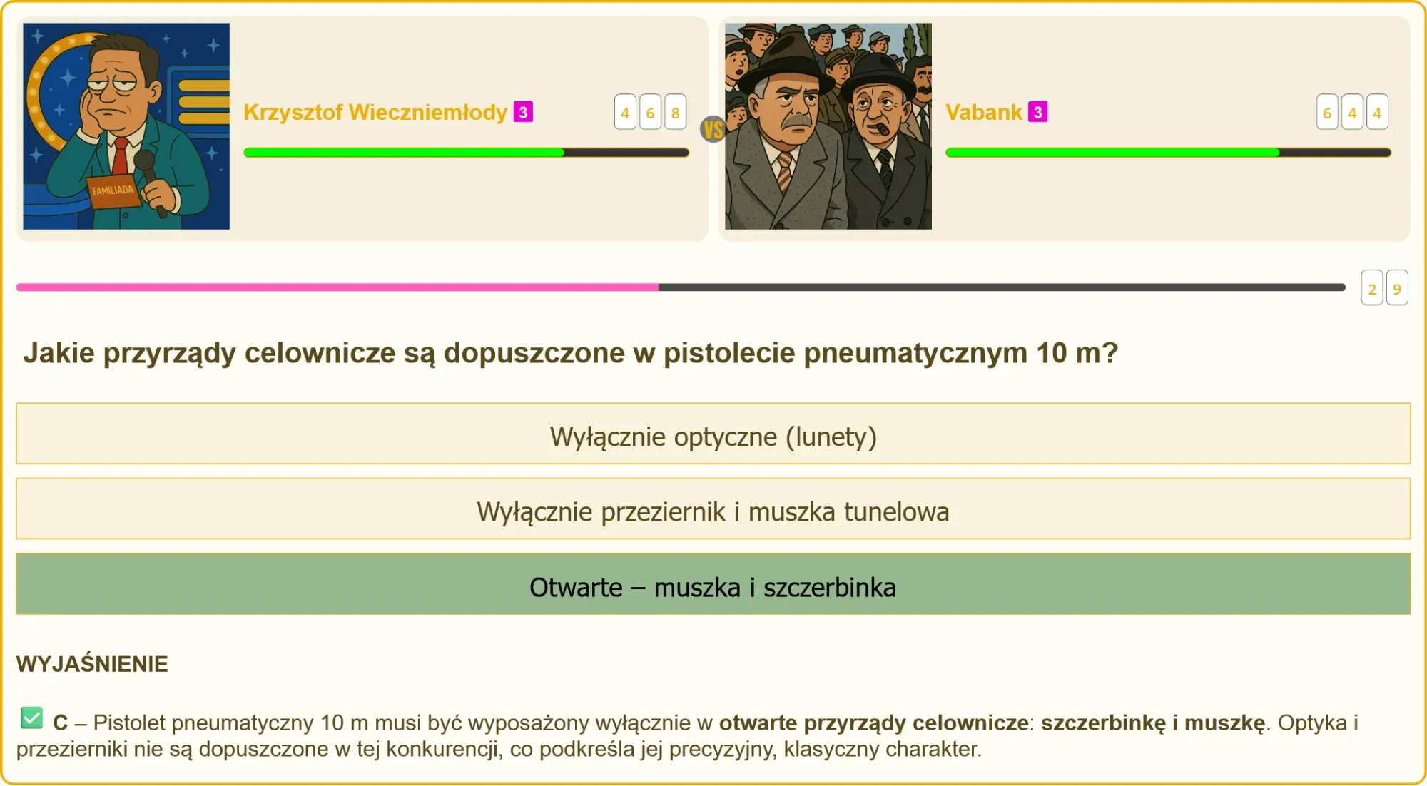 Porównanie przyrządów celowniczych w strzelectwie sportowym