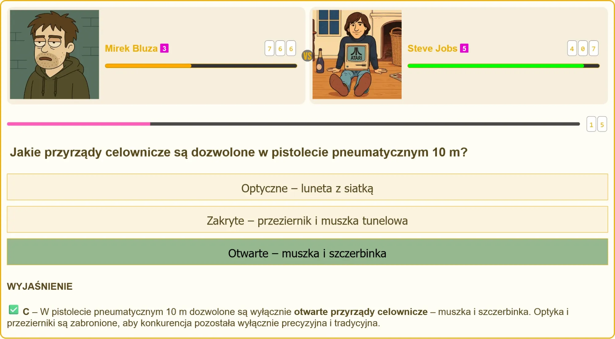 Porównanie przyrządów celowniczych: otwarte, zakryte i optyczne