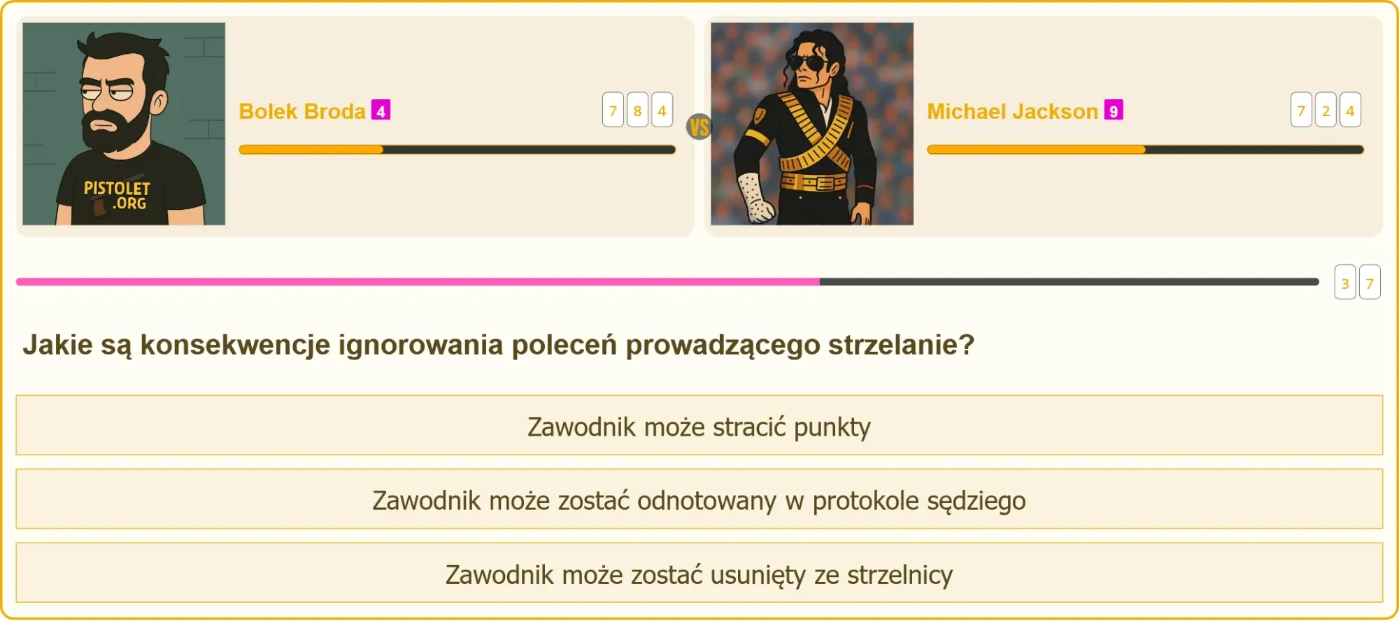 Strzelec ignorujący polecenia na strzelnicy