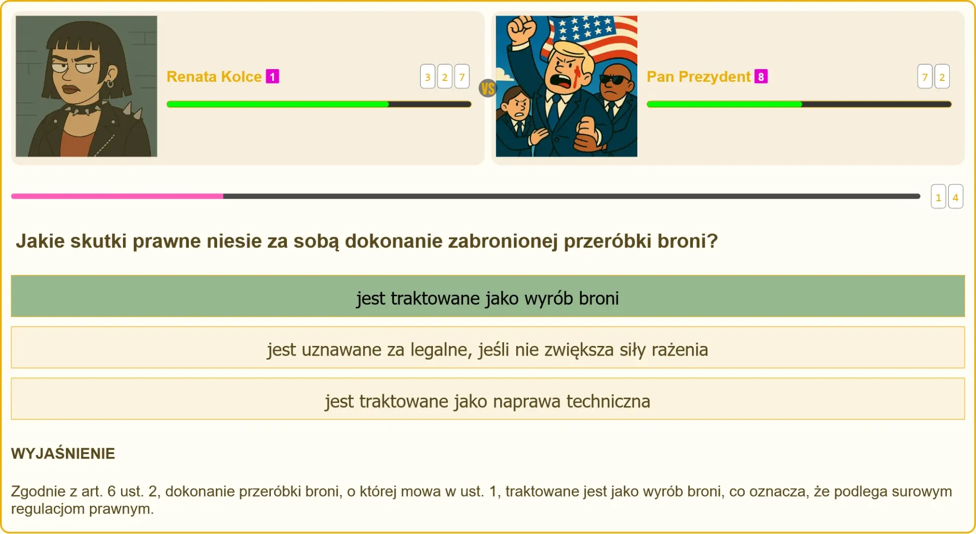 Pojedynek na pytania - patent strzelecki i prawo o broni