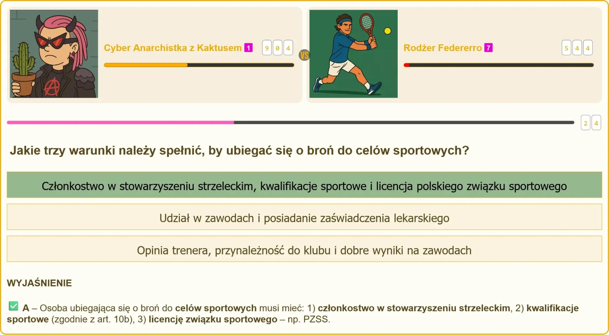 Przygotowanie do egzaminu na patent strzelecki – testy online