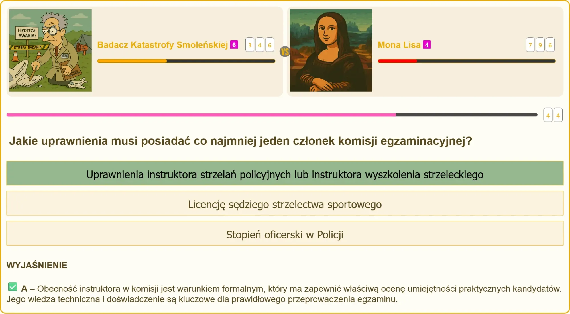 Pojedynek wiedzy na temat patentu strzeleckiego