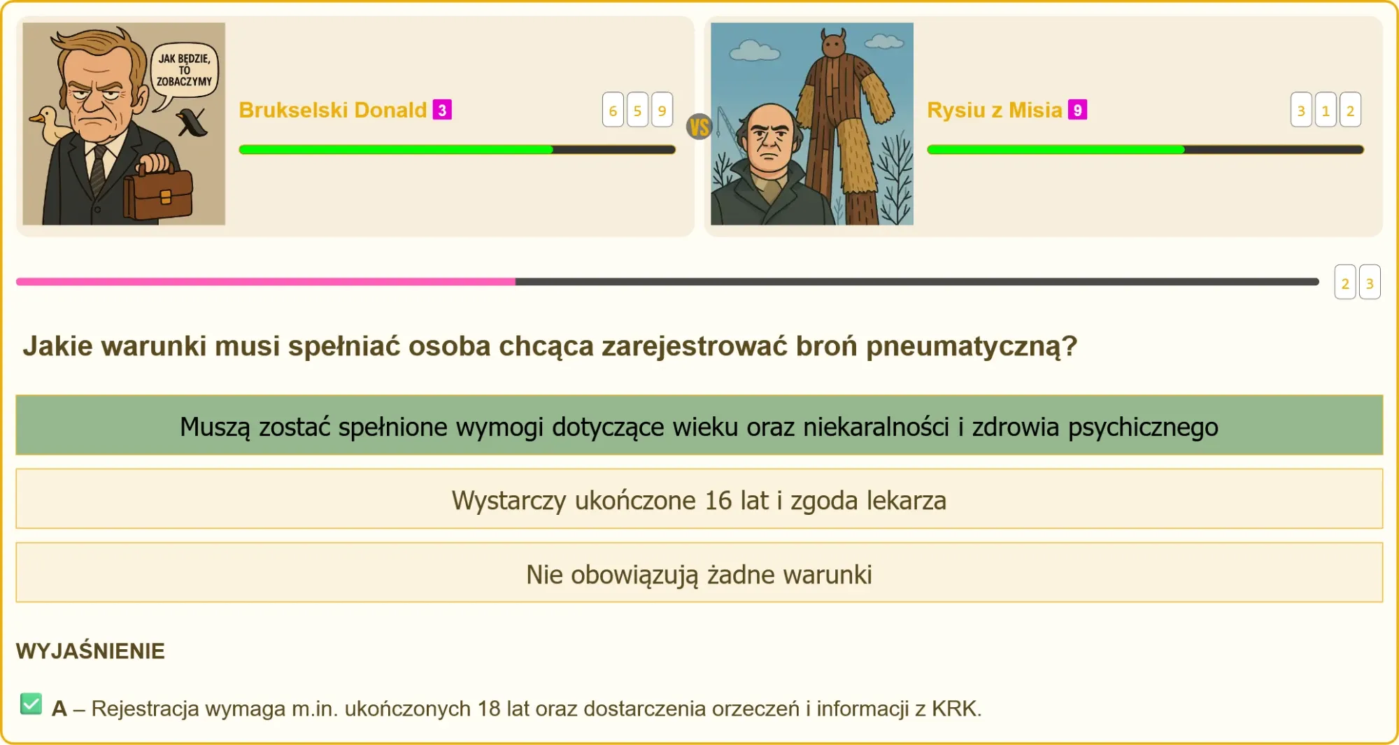 Test na patent strzelecki - warunki rejestracji broni
