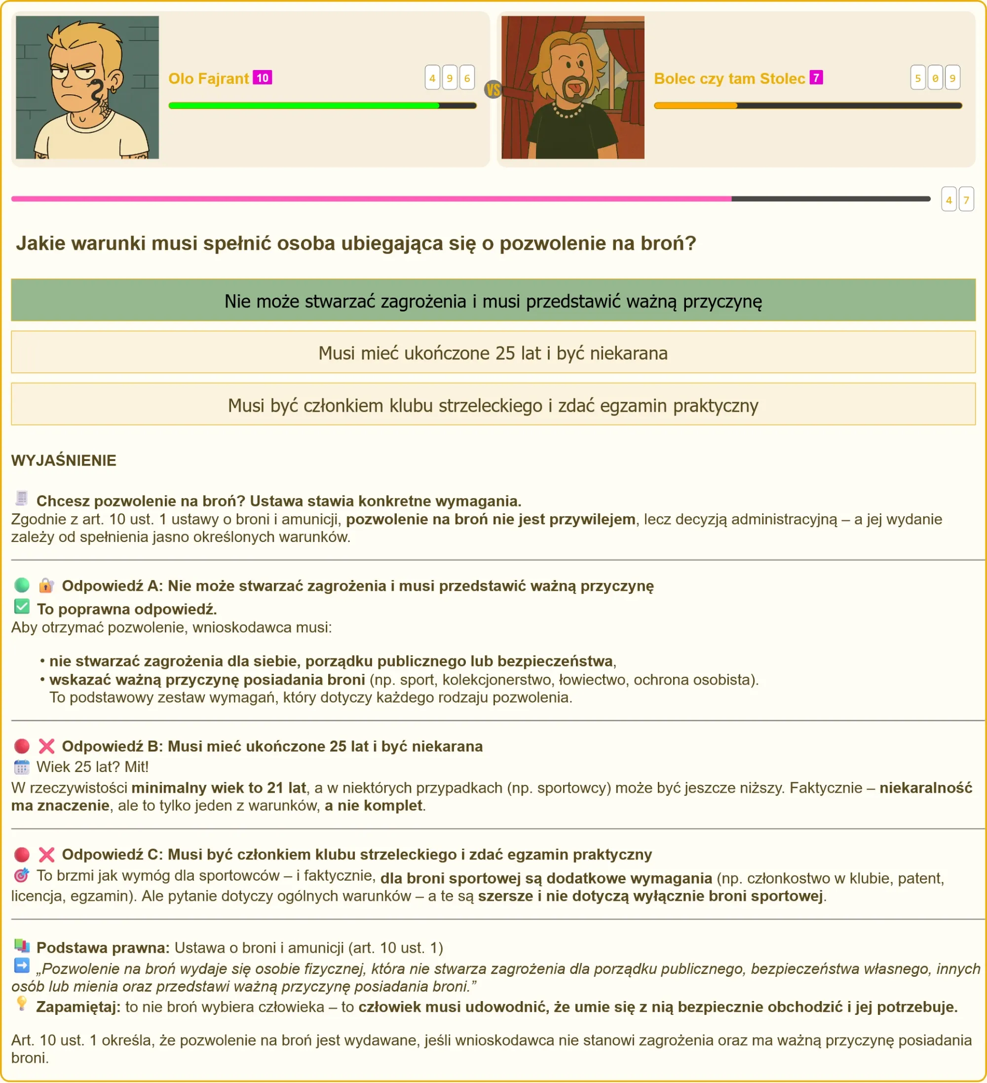 Egzamin na patent strzelecki - pytania i odpowiedzi