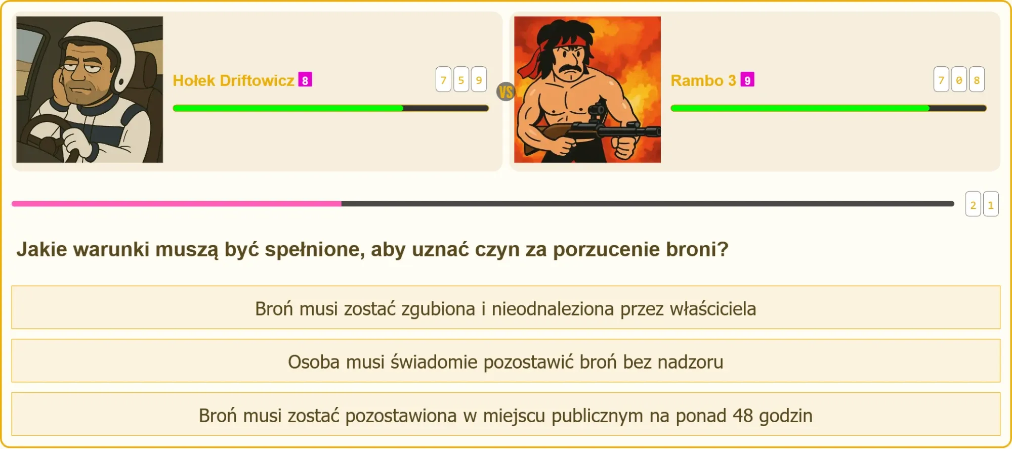 Egzamin na patent strzelecki - porzucenie broni